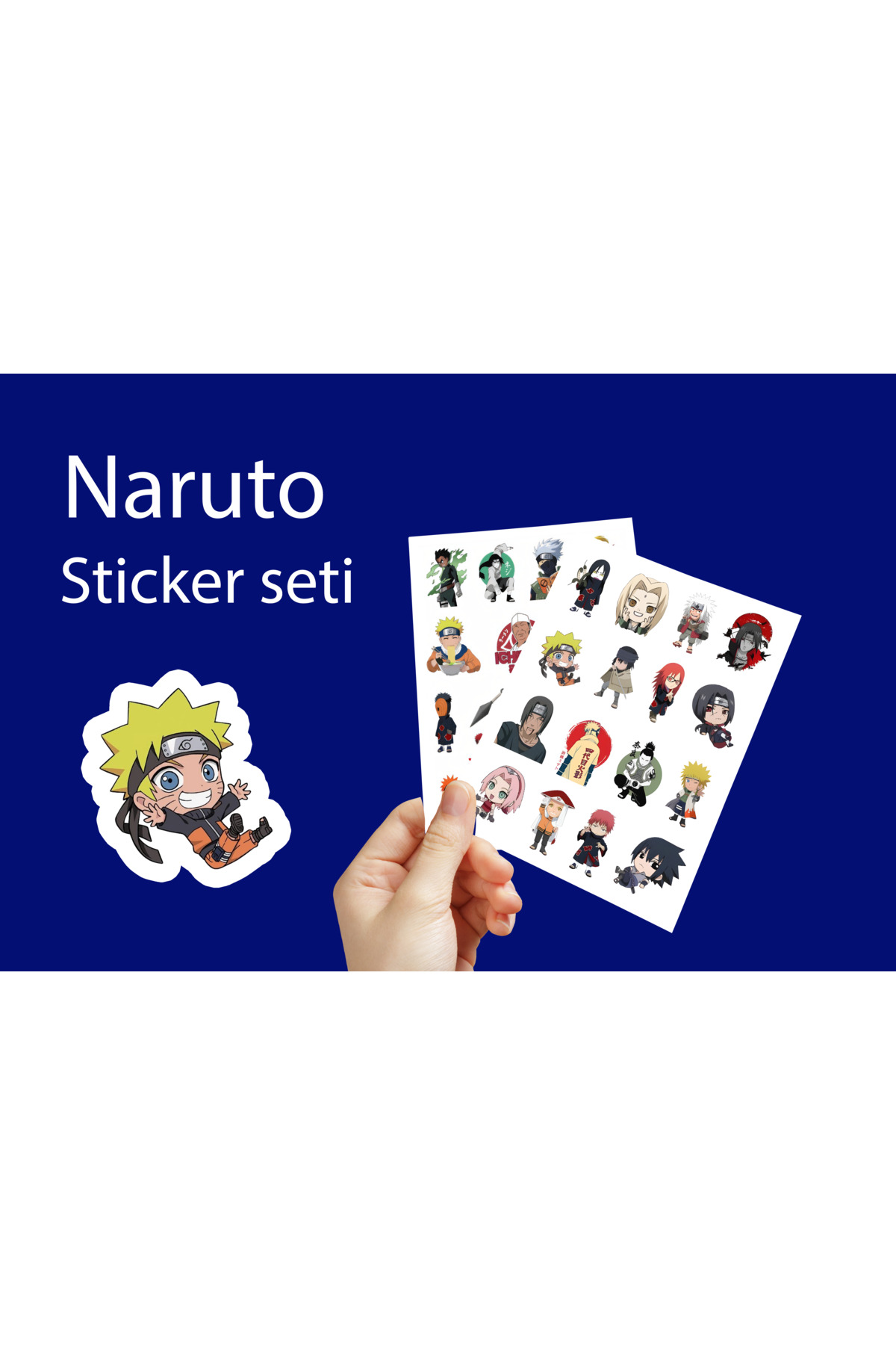 Naruto Sticker Seti adet sticker 3,5 cm