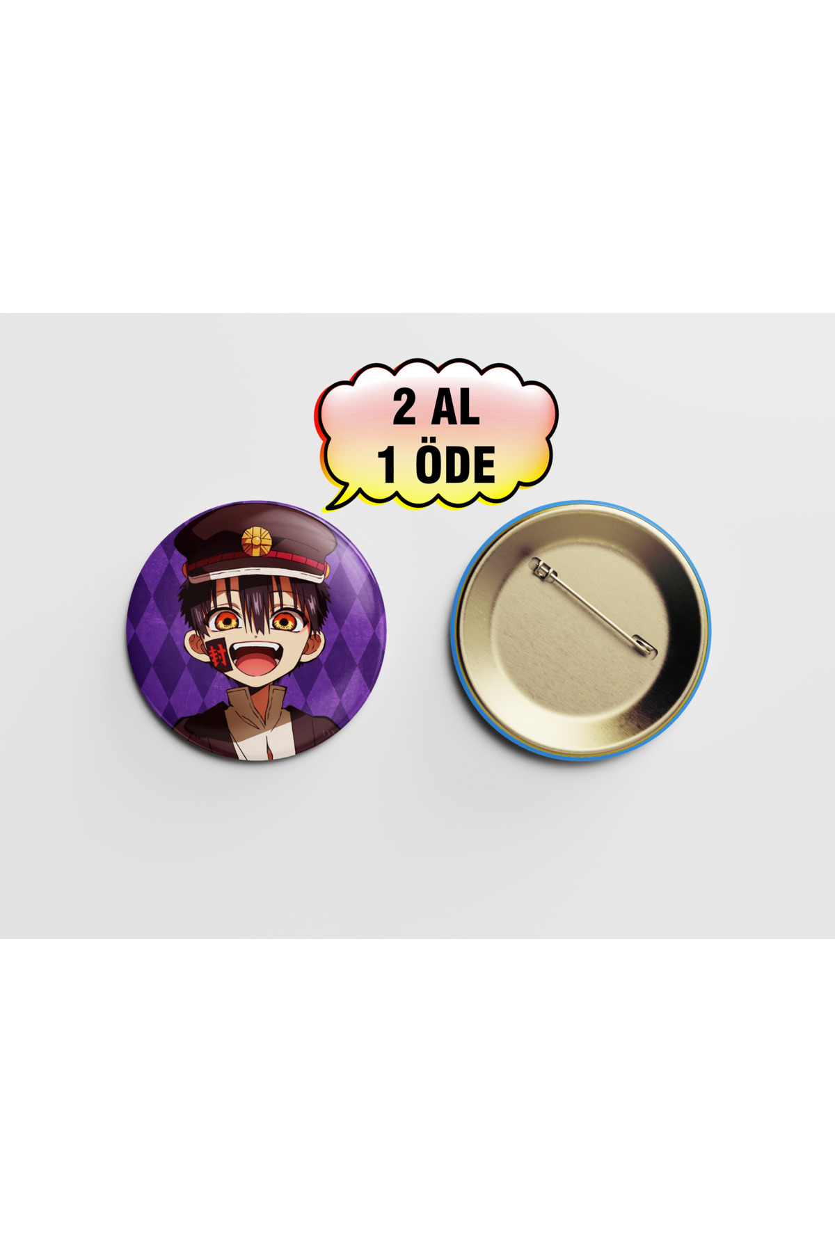 Toilet-bound Hanako-kun Tsukasa Yugi 1 adet 44mm Arkası İğneli Buton Rozet