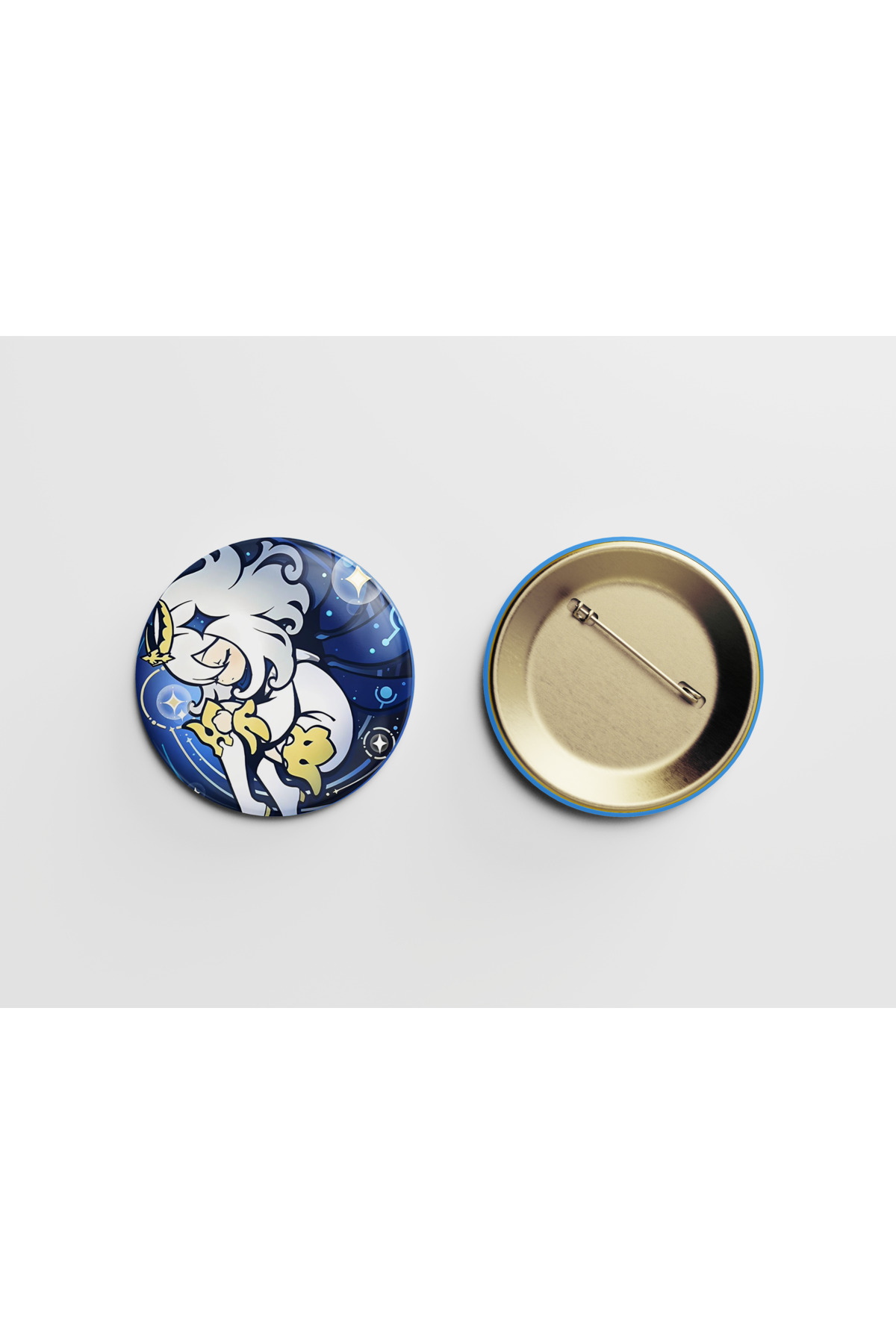 Genshin Paimon 1 adet 44mm Arkası İğneli Buton Rozet - Anime