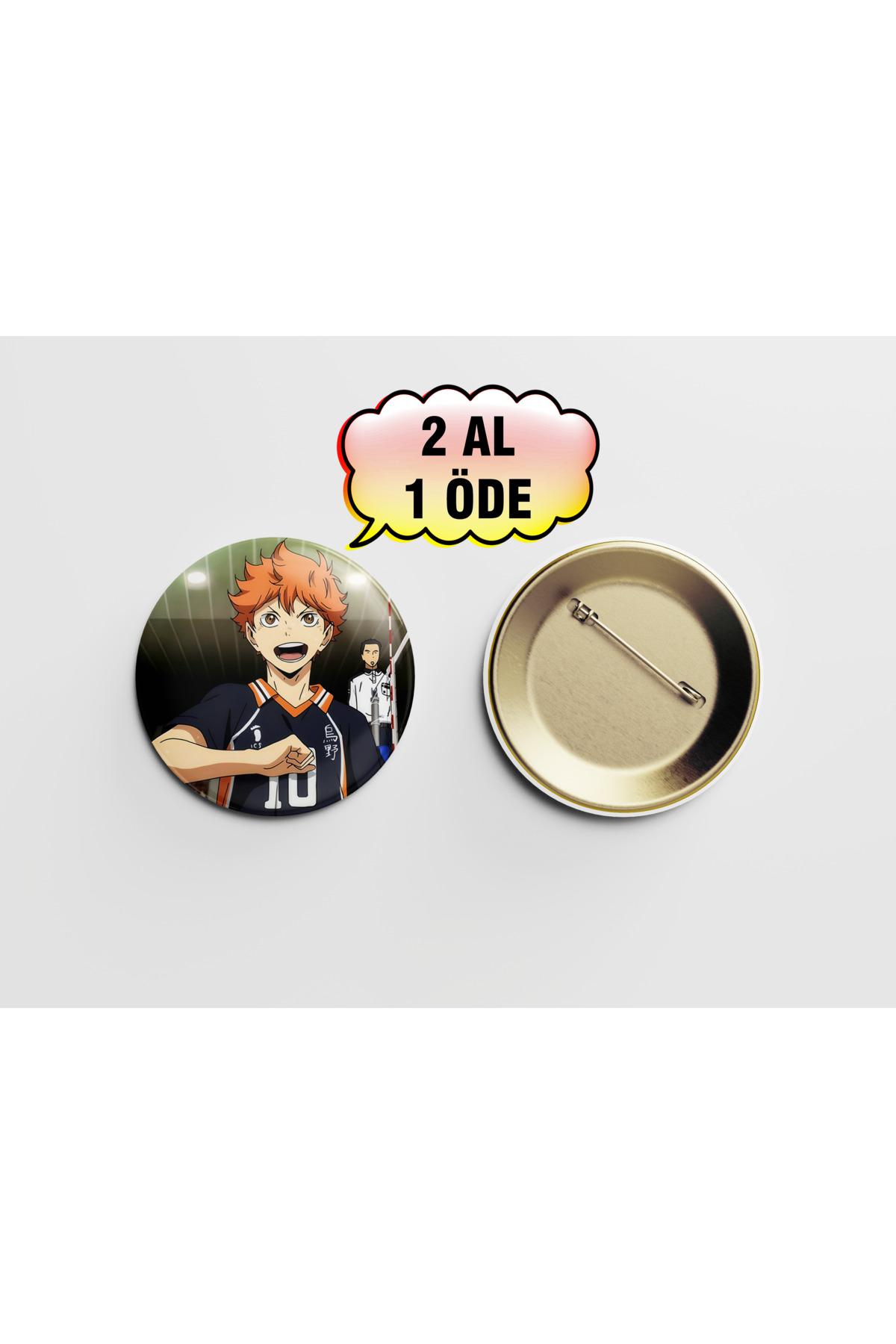 Haikyuu!! Hinata Shoyo 1 adet 44mm Arkası İğneli Buton Rozet