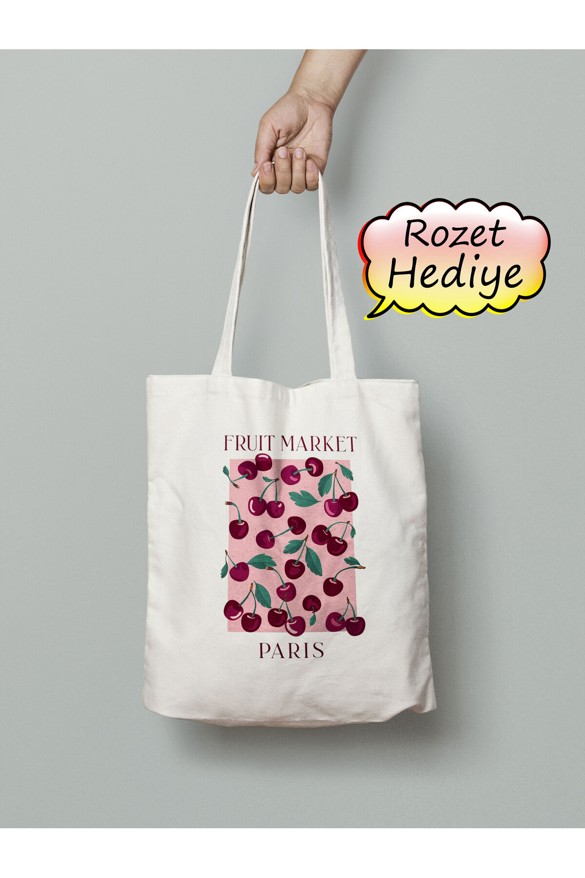 Fruit Market Paris Bez Çanta 35x40cm - Tote Bag