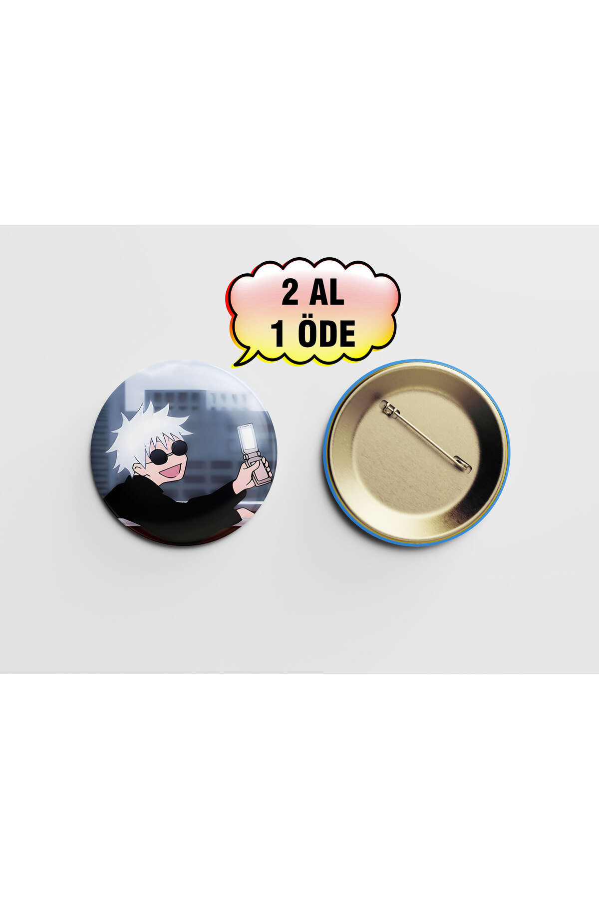 Jujutsu Kaisen Gojo Satoru 1 adet 44mm buton rozet