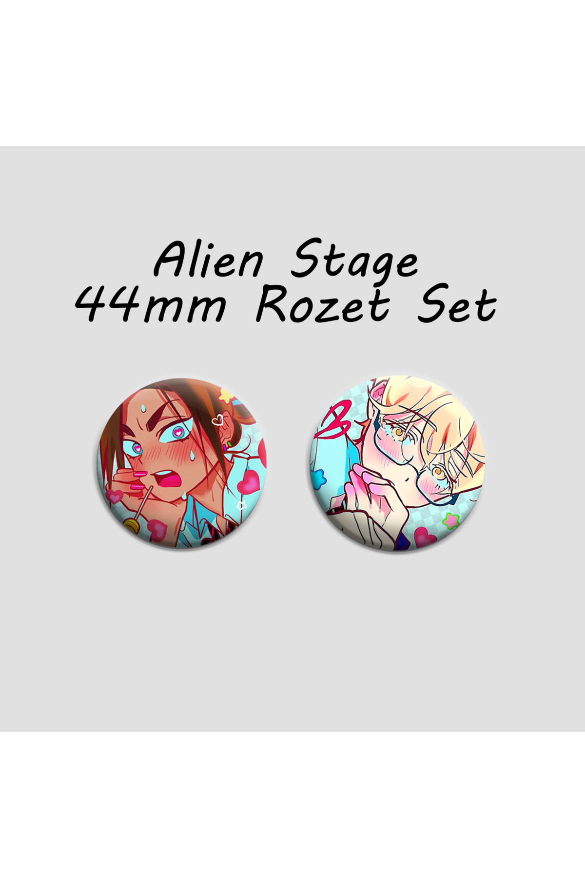 Alien Stage Luka Hyuna 2 adet 44mm arkası iğneli metal rozet