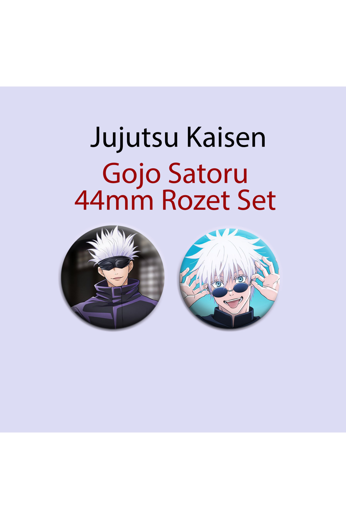 Jujutsu Kaisen Gojo Satoru 44mm Buton Rozet - 44mm Buton Rozet