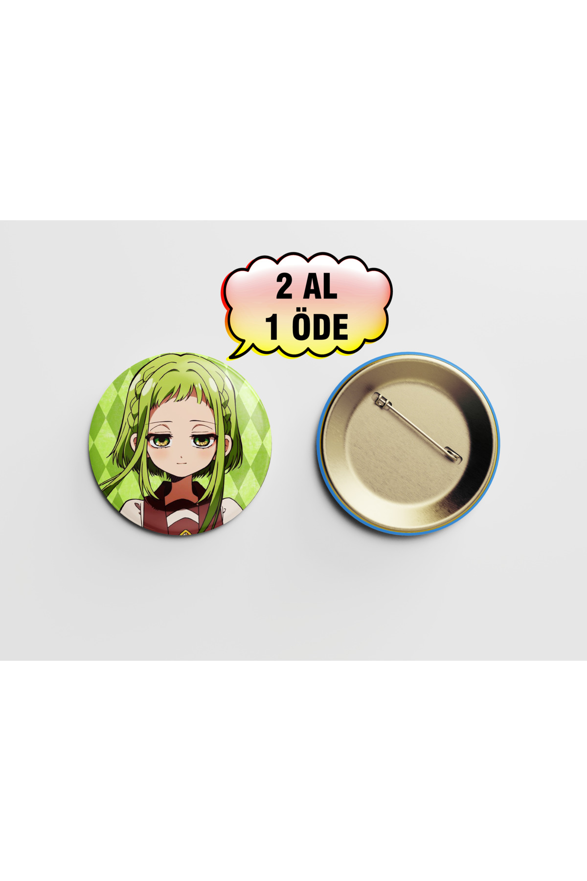 Toilet-bound Hanako-kun Sakura Nanamine 1 adet 44mm Arkası İğneli Buton Rozet - Anime