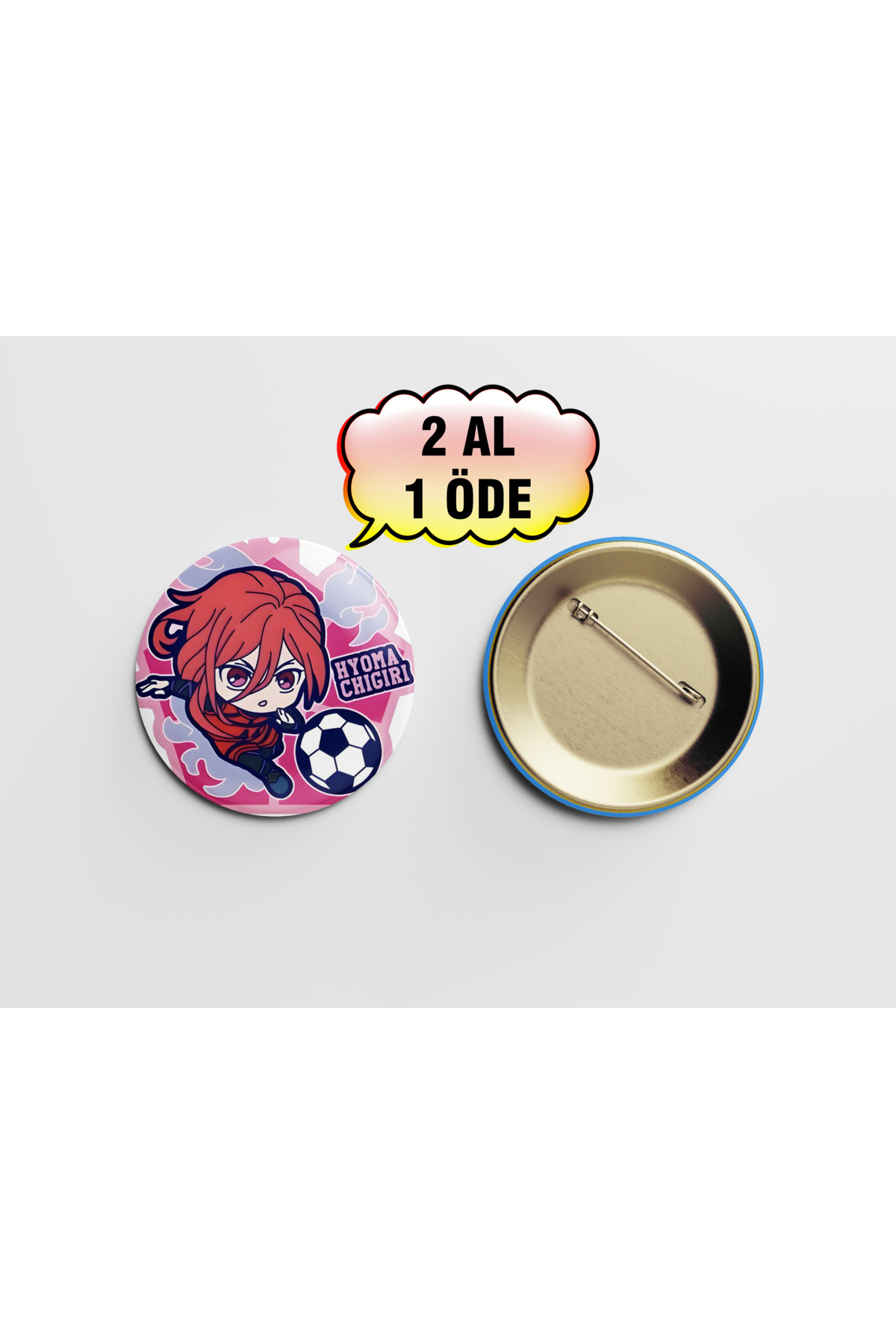 Blue Lock Hyoma Chigiri 44mm İğneli Buton Rozet- Anime ROZET Çanta Aksesuarı