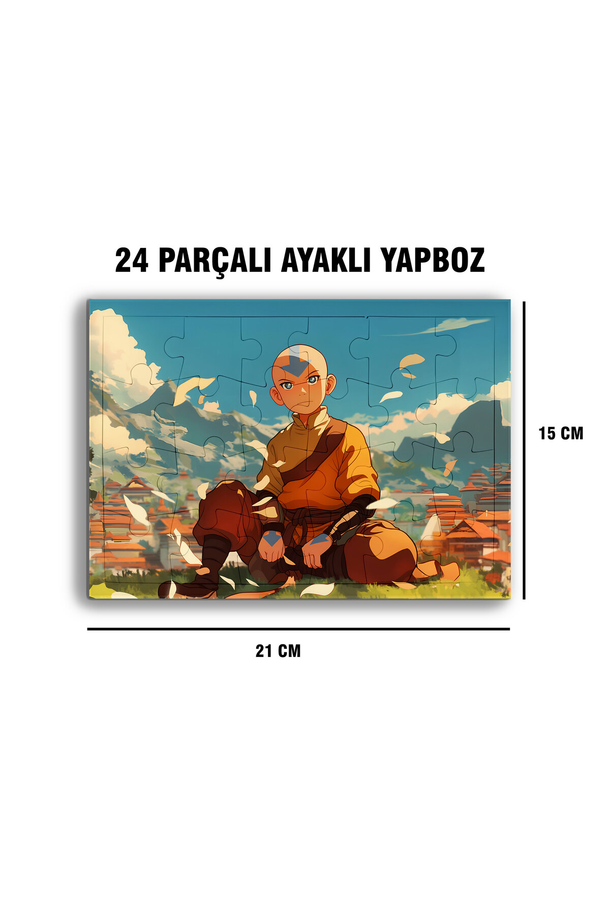 Son hava bükücü Avatar Aang Çerçeve Puzzle - A5 - 24 parçalı ayaklı yapboz