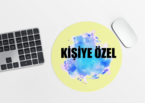 Kişiye özel 20cm Çapında Yuvarlak Mousepad