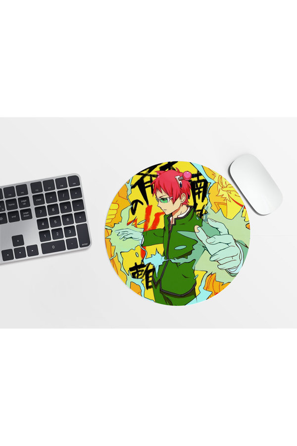 Saiki Kusuo no Psi-nan Yuvarlak Mousepad - 20cm - Anime