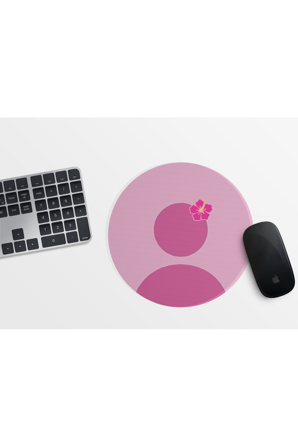 Pembe Avatar Sevimli Mousepad - Yuvarlak Mousepad - 20cm