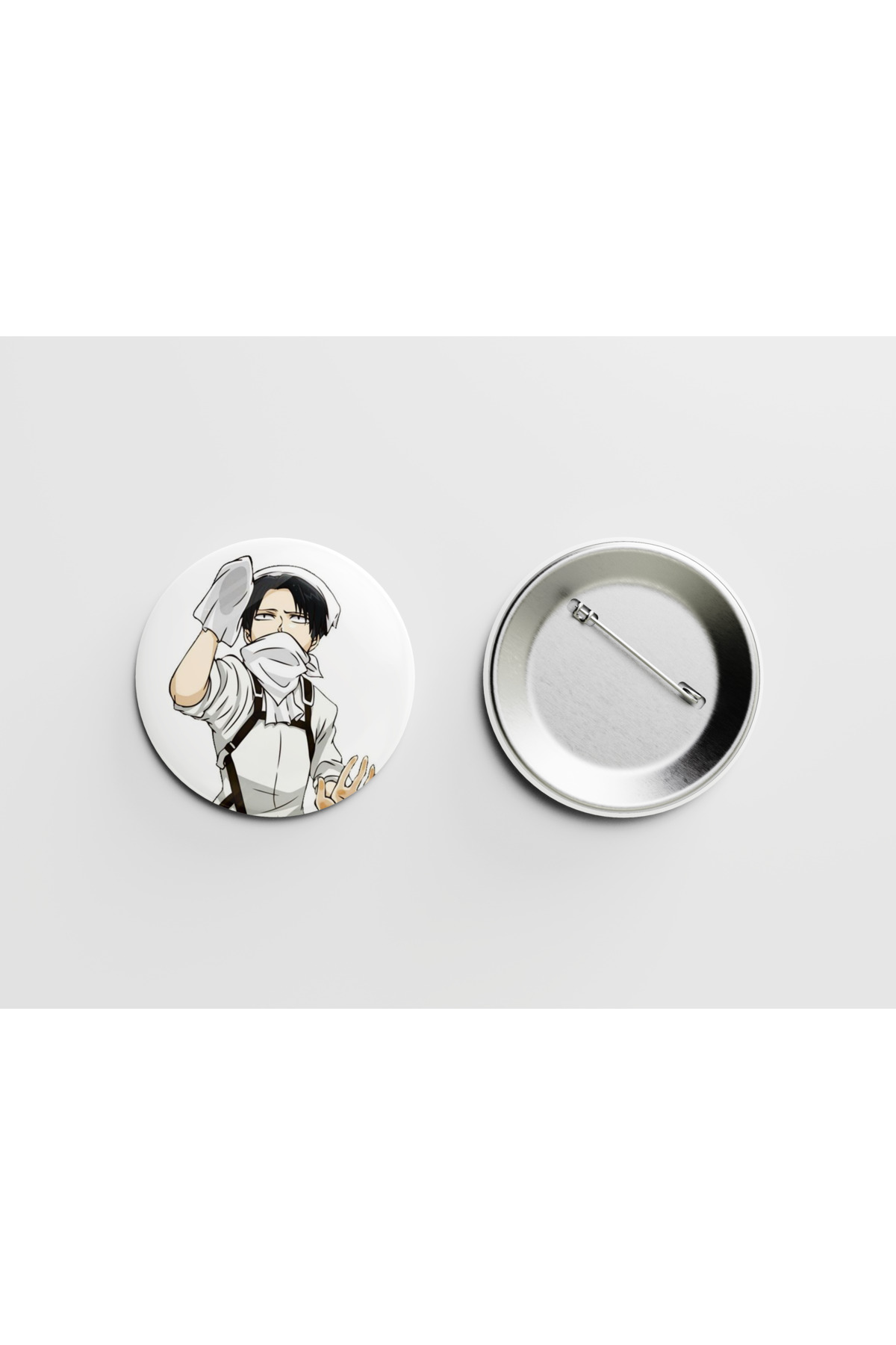 Attack On Titan Levi Ackermann Temizlik 1 adet 44mm buton rozet- anime