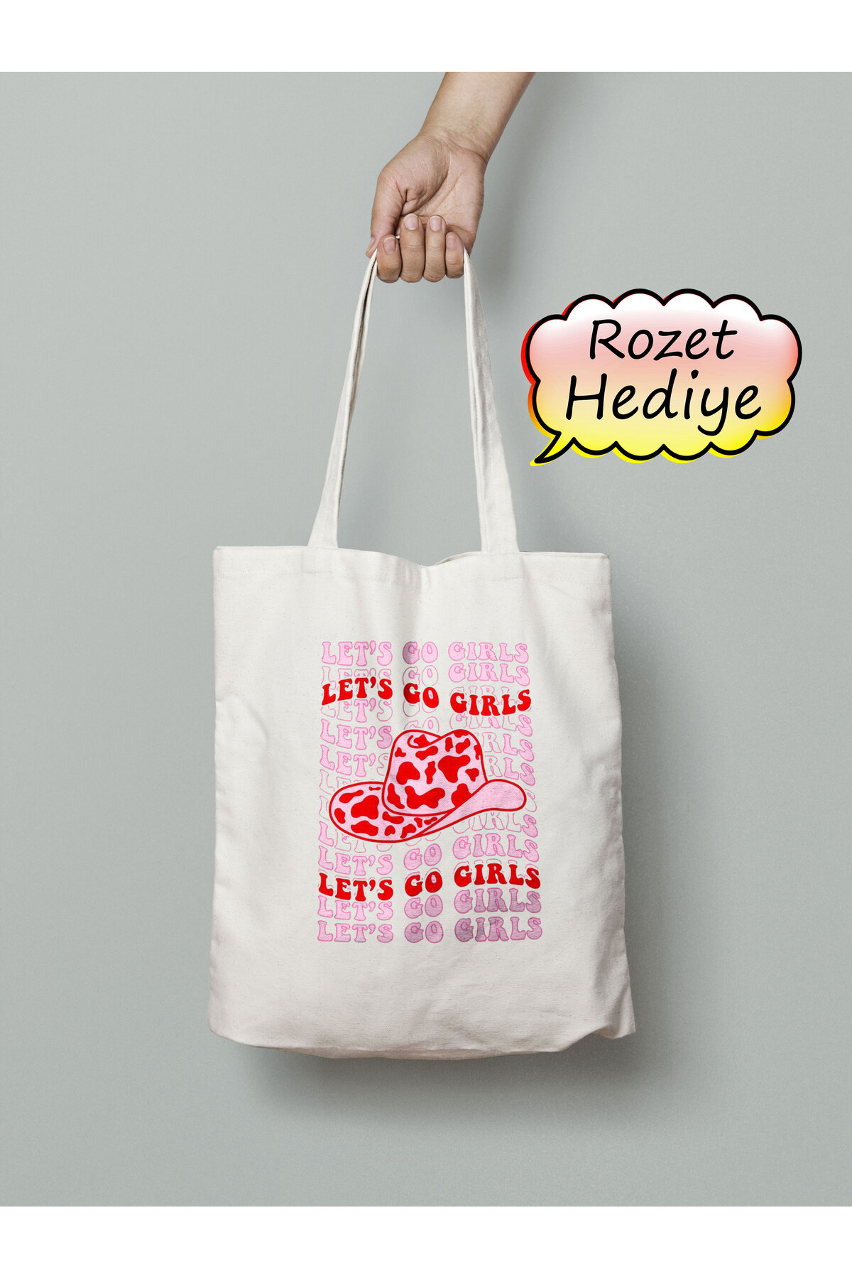 Lets Go Girls - Cowboy Bez Çanta 35x40cm - Tote Bag