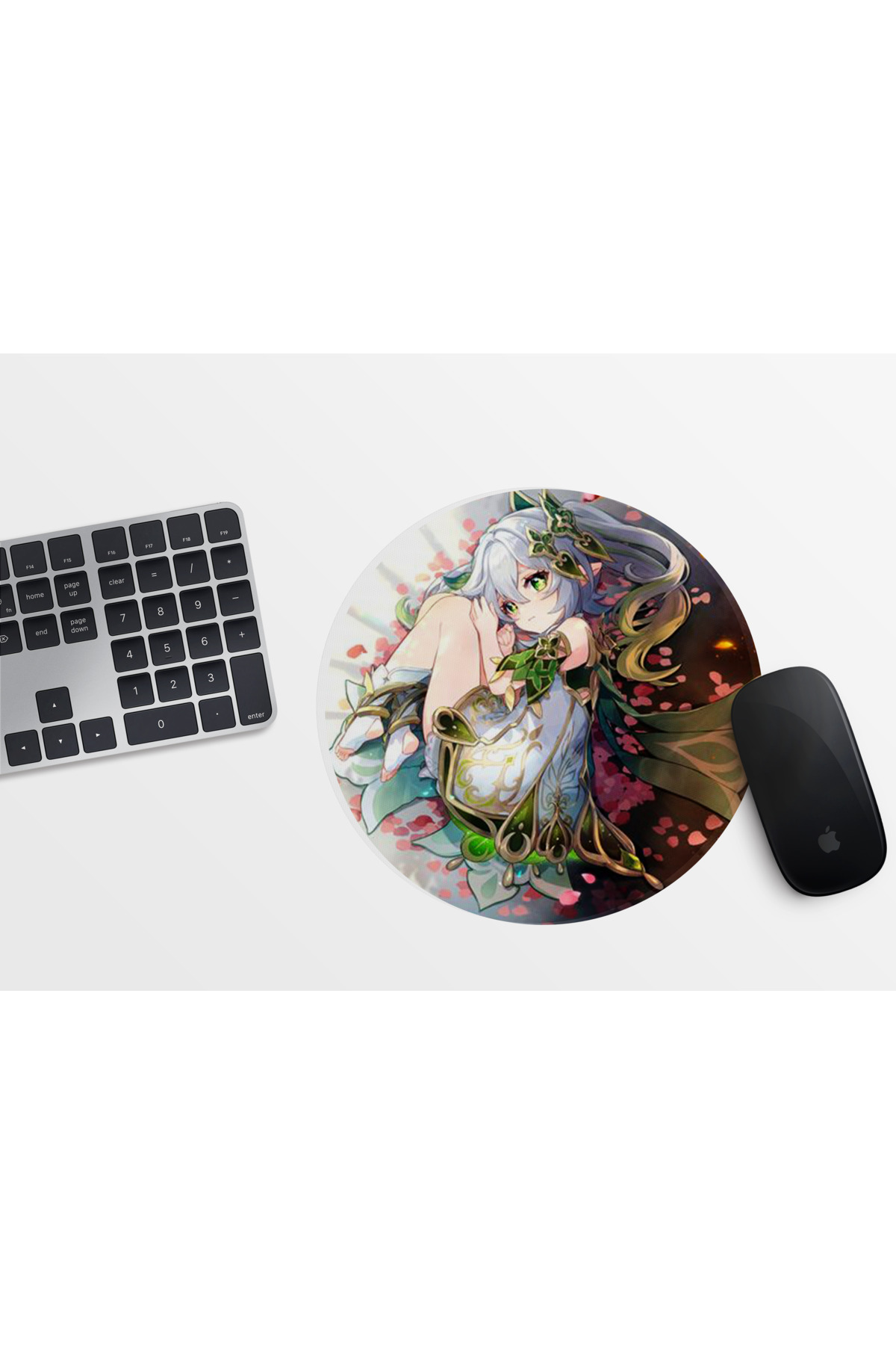 Genshin Nahida Yuvarlak Mousepad - 20cm - Anime Mousepad