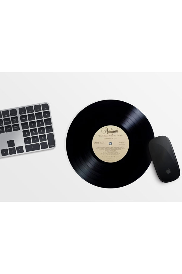 Plak Desenli Yuvarlak Mousepad - 20cm - Y2k - Nostaljik Mousepad