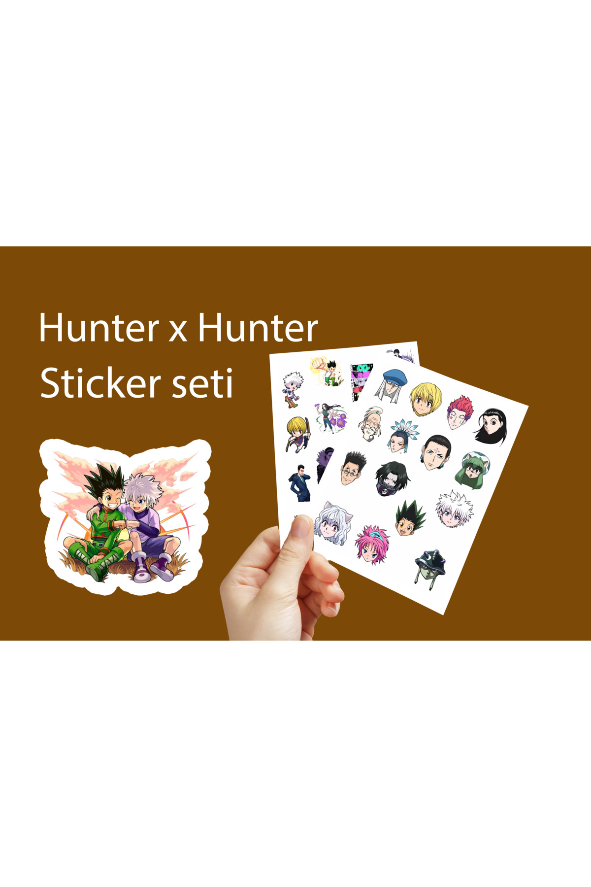 Hunter x Hunter Sticker Seti 15 adet sticker 3,5 cm