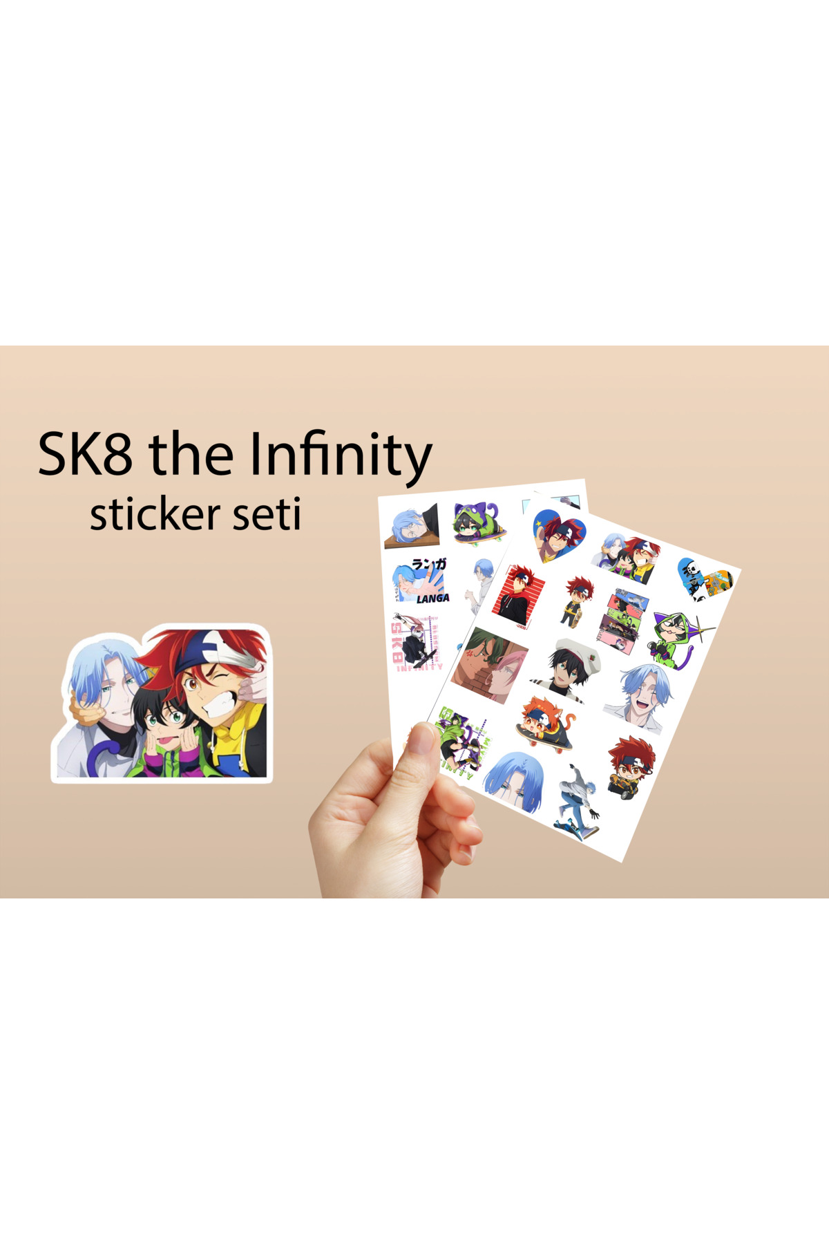 Sk8 the infinity Sticker Seti adet sticker 3,5 cm