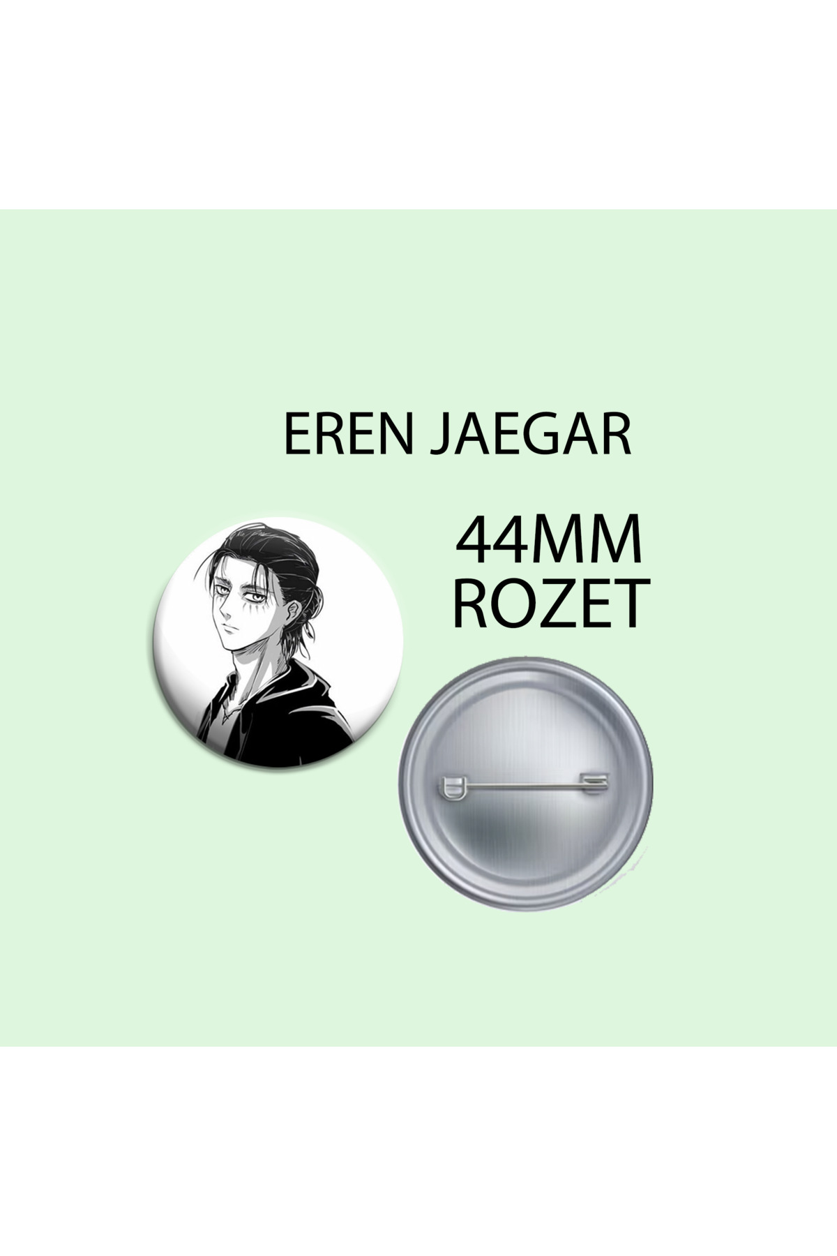 Attack on titan Eren Jaegar 1 adet 44mm buton rozet- anime rozet