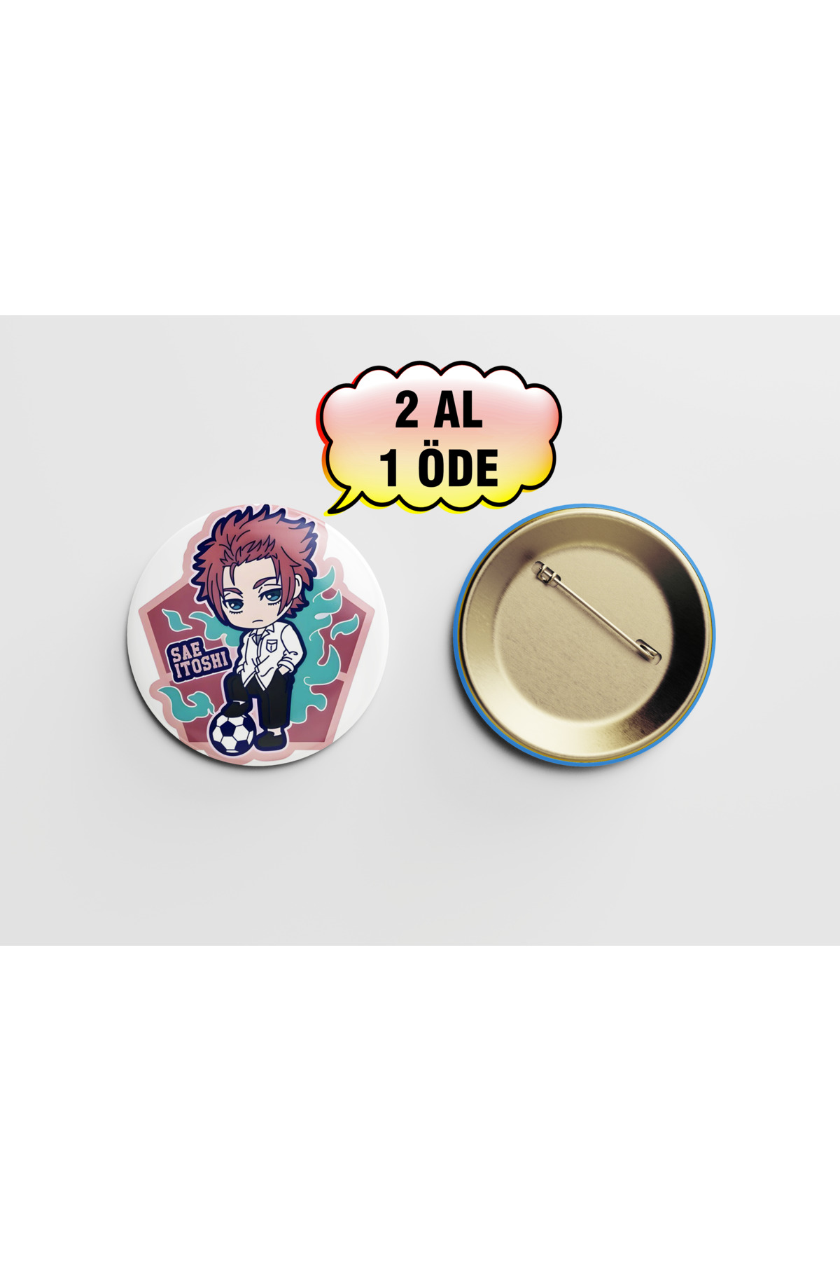 Blue Lock Itoshi Sae 44mm İğneli Buton Rozet- Anime ROZET Çanta Aksesuarı