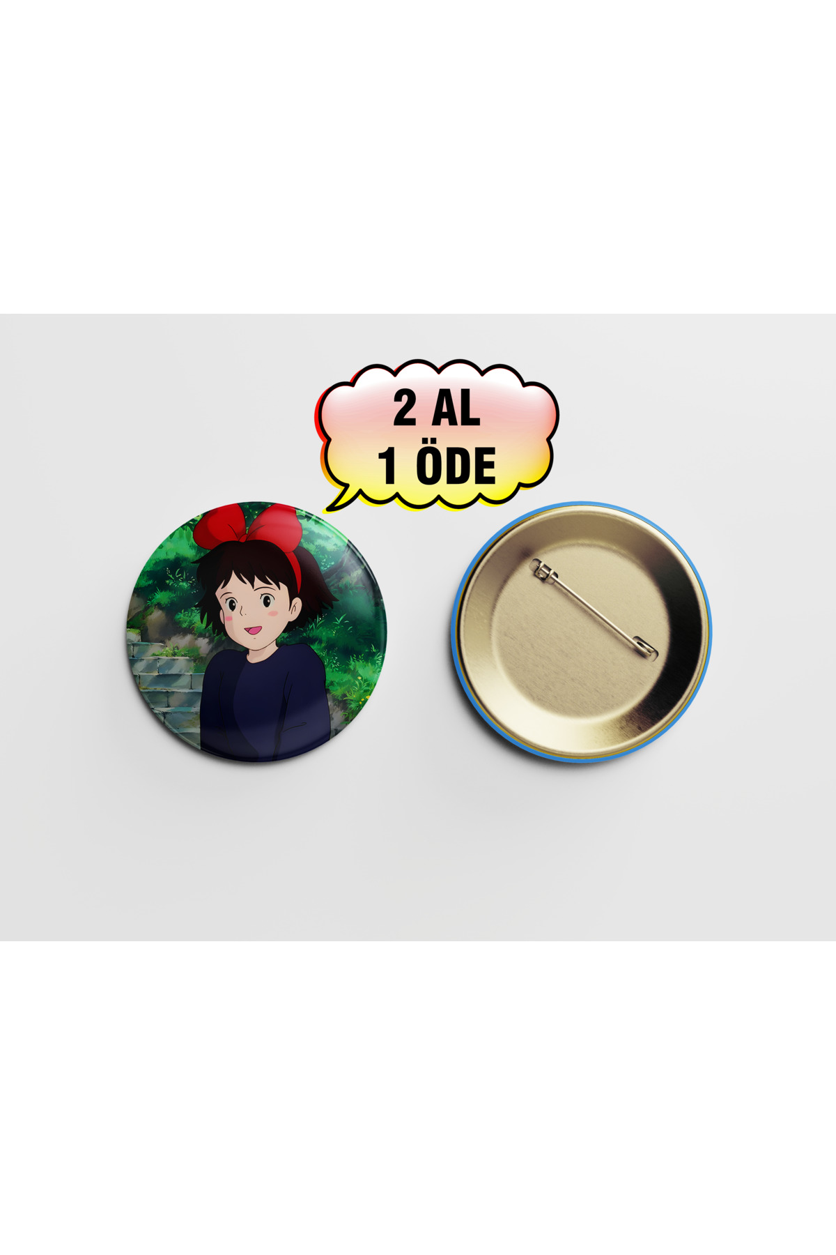Studio Ghibli Kiki 1 adet 44mm buton rozet - anime rozet