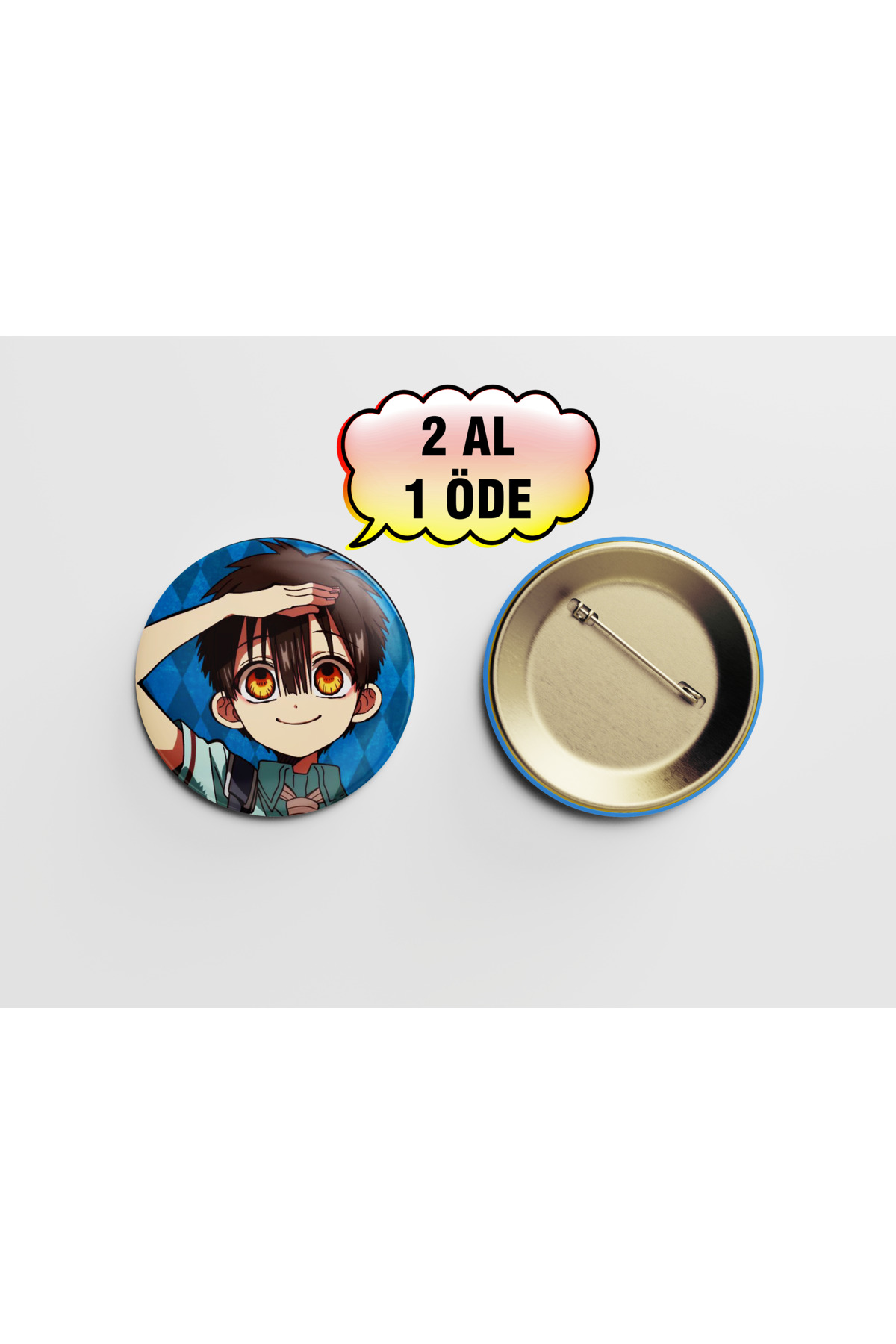 Toilet-bound Hanako-kun 1 adet 44mm Arkası İğneli Buton Rozet - Anime