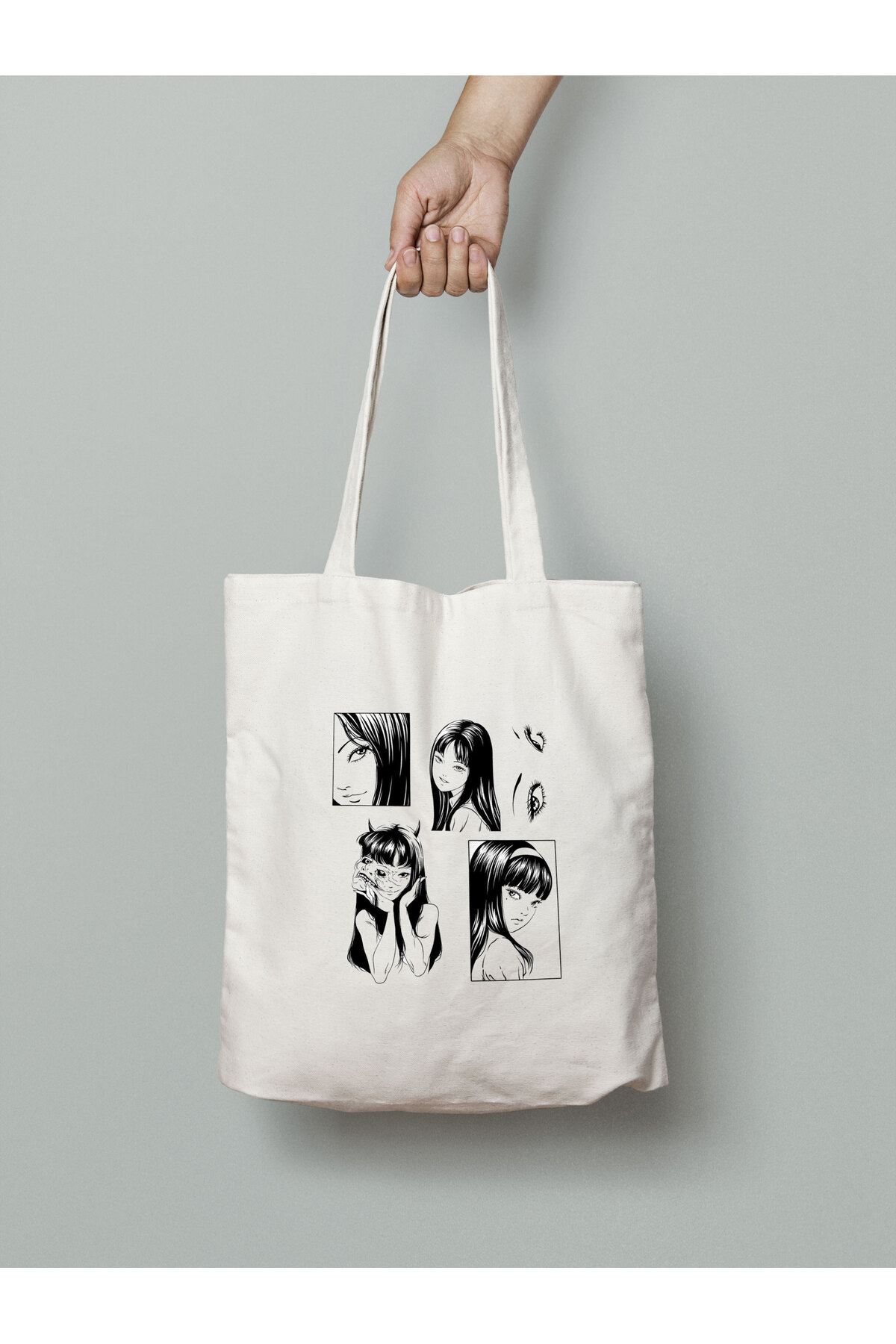 Junji Ito Tomie Bez Çanta 35x40cm - Anime Çanta - Tote Bag