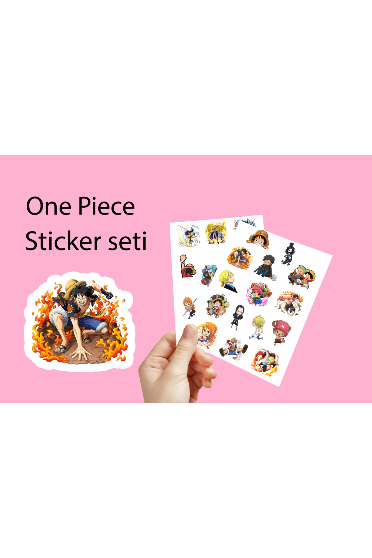 One Piece Sticker Seti 3,5 cm 28 adet - Anime Sticker Seti