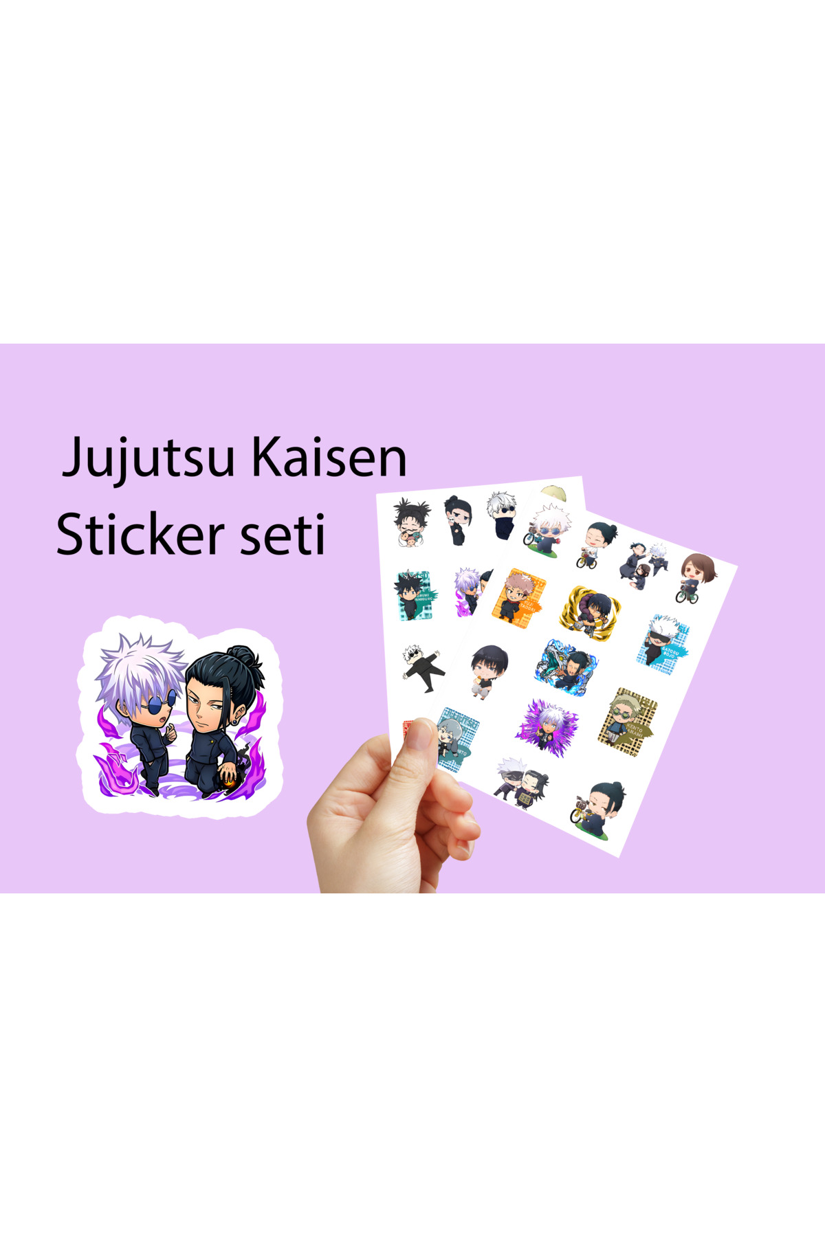 Jujutsu Kaisen Sticker Seti 3,5 cm 28 adet - Anime Sticker Seti