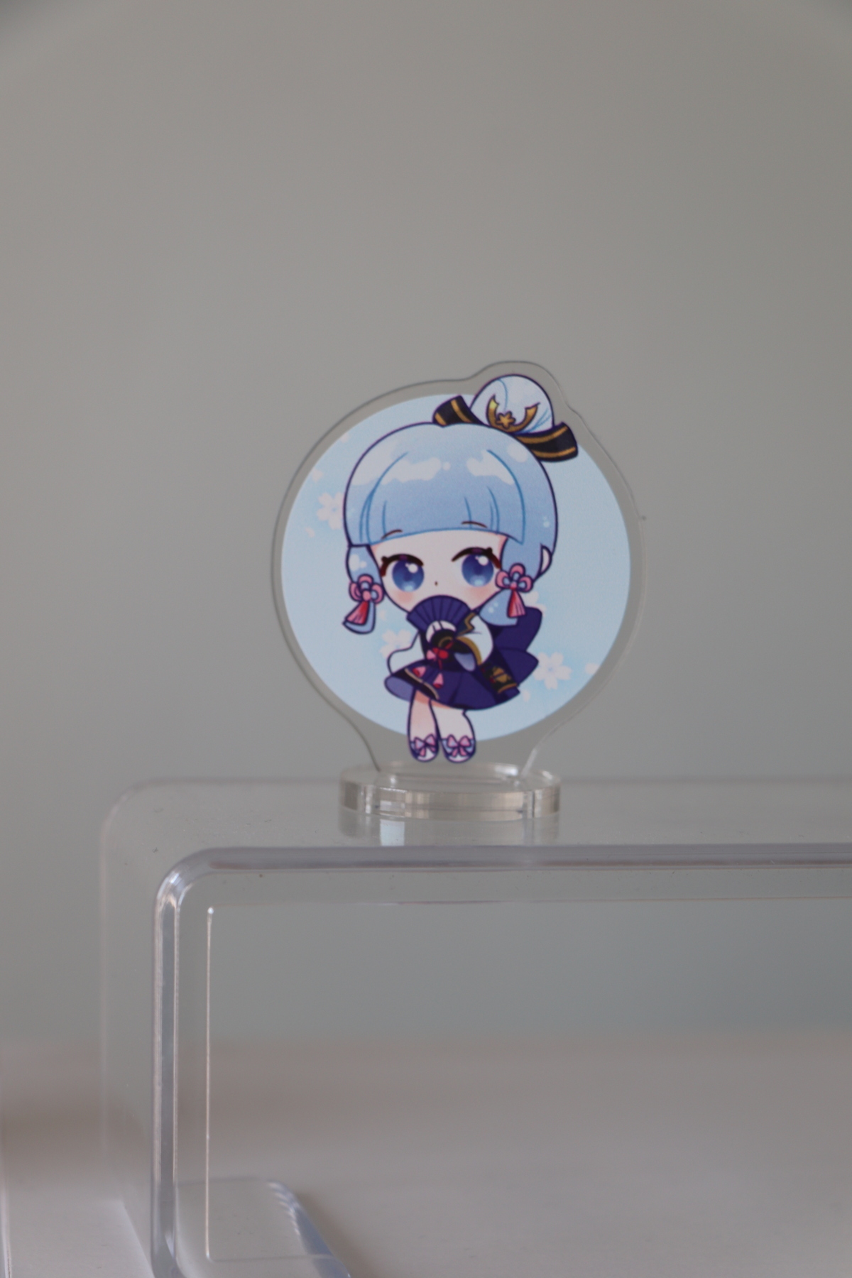 Genshin Impact Ayaka Mini Stand - Anime Figür- Yuvarlak Stand