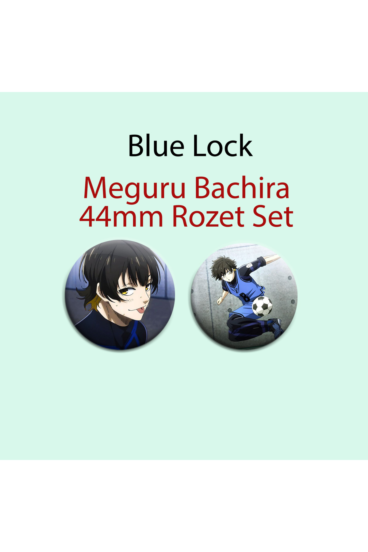 Blue Lock Meguru Bachira 2 ADET 44MM Buton rozet- Anime Rozet