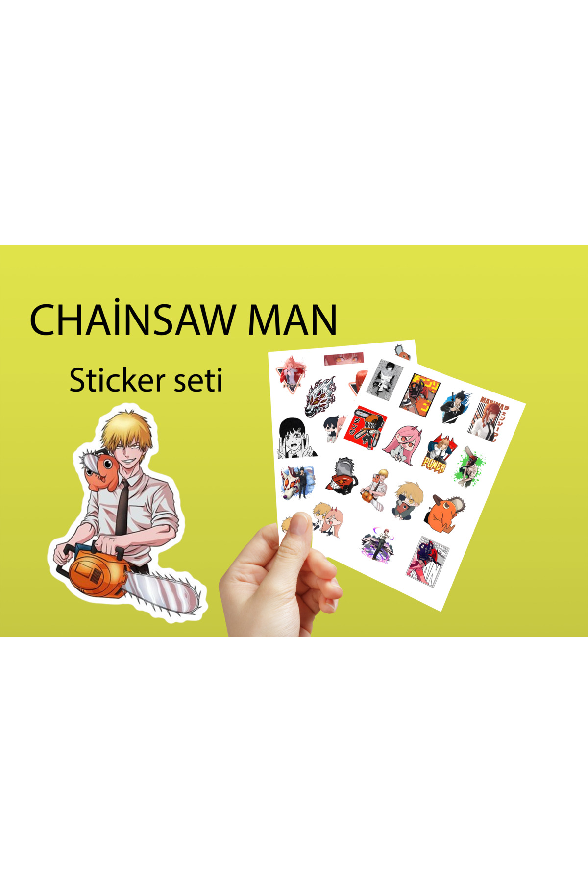Chainsaw Man Sticker Seti adet sticker 3,5 cm