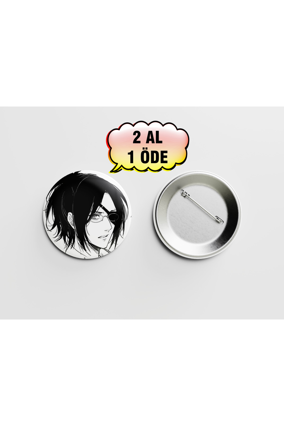 Attack On Titan Hange Zoe 4. Sezon 44mm İğneli buton Rozet- Anime Çanta Süsü