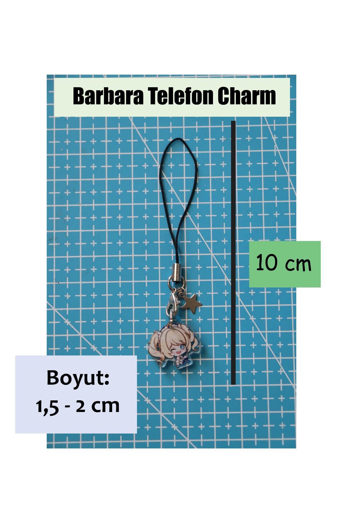 Genshin Barbara Akrilik Mini Charm - Telefon Aksesuarı Anime