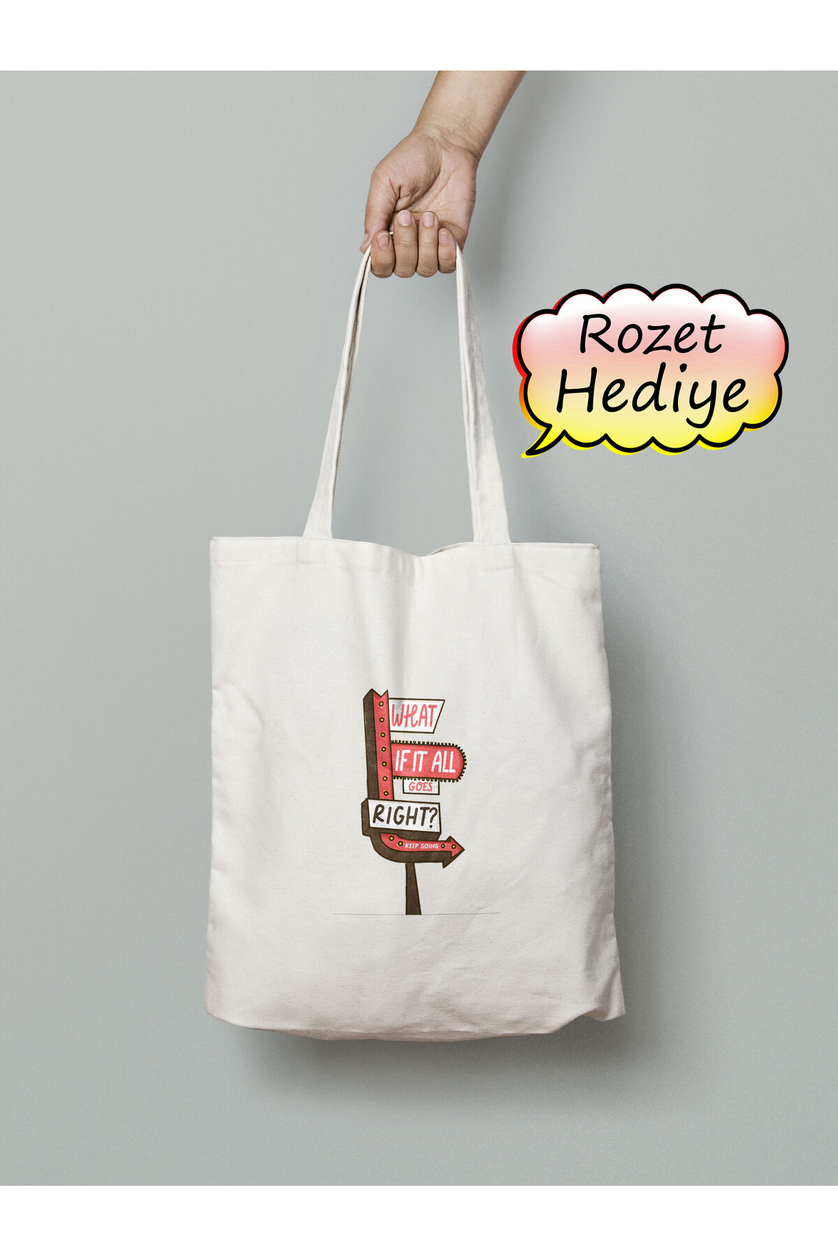 What if it all goes right? Bez Çanta 35x40cm - Anime Çanta - Tote Bag