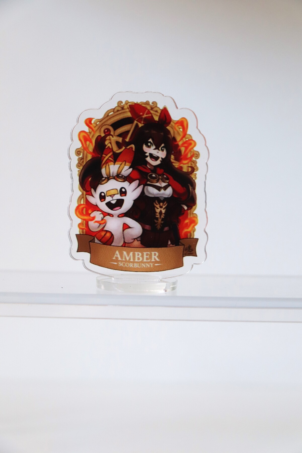 Genshin Amber 5-6 CM Figür Stand - Anime Sevimli Stand