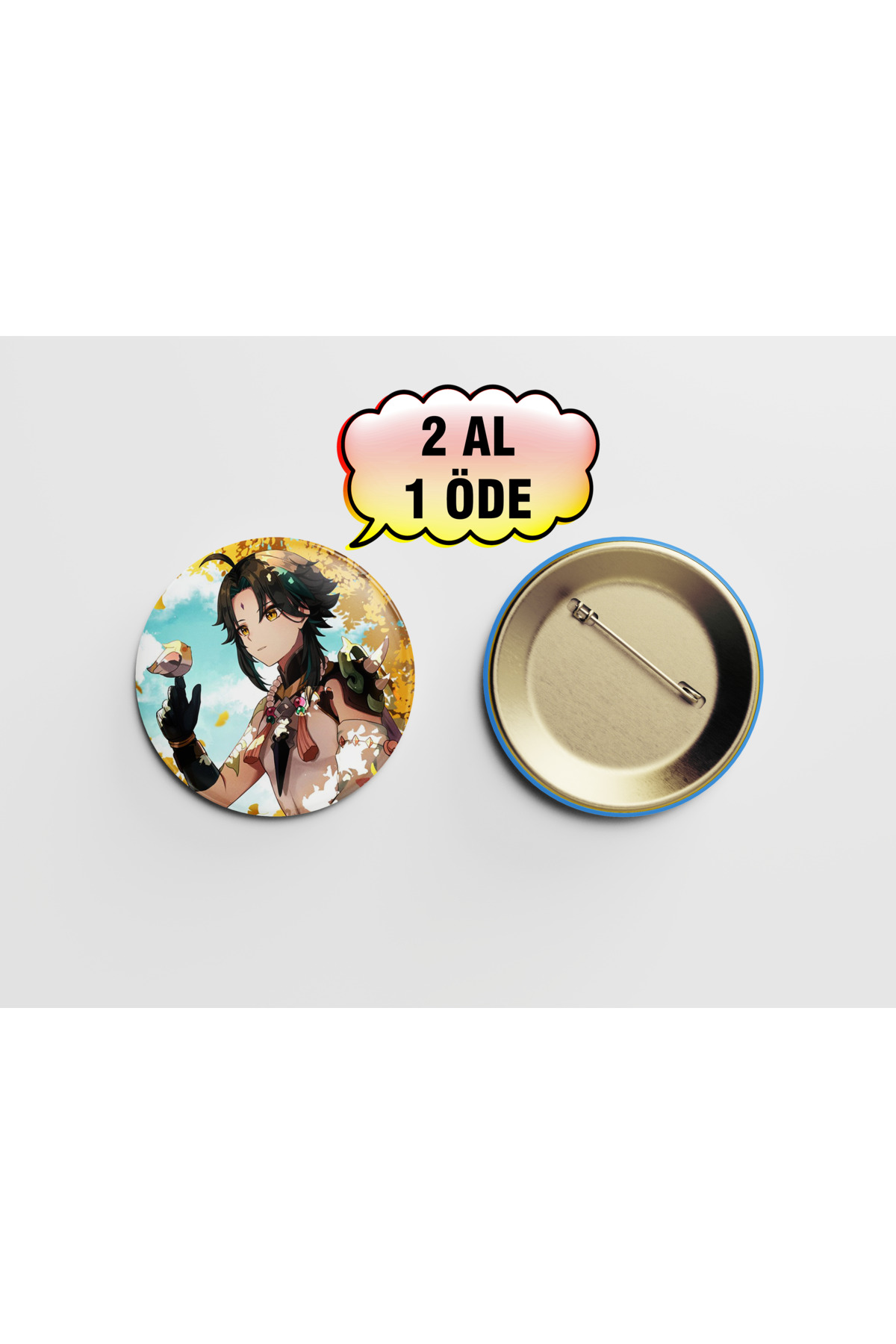Genshin impact Xiao 1 Adet 44mm Buton Rozet - Anime Rozet