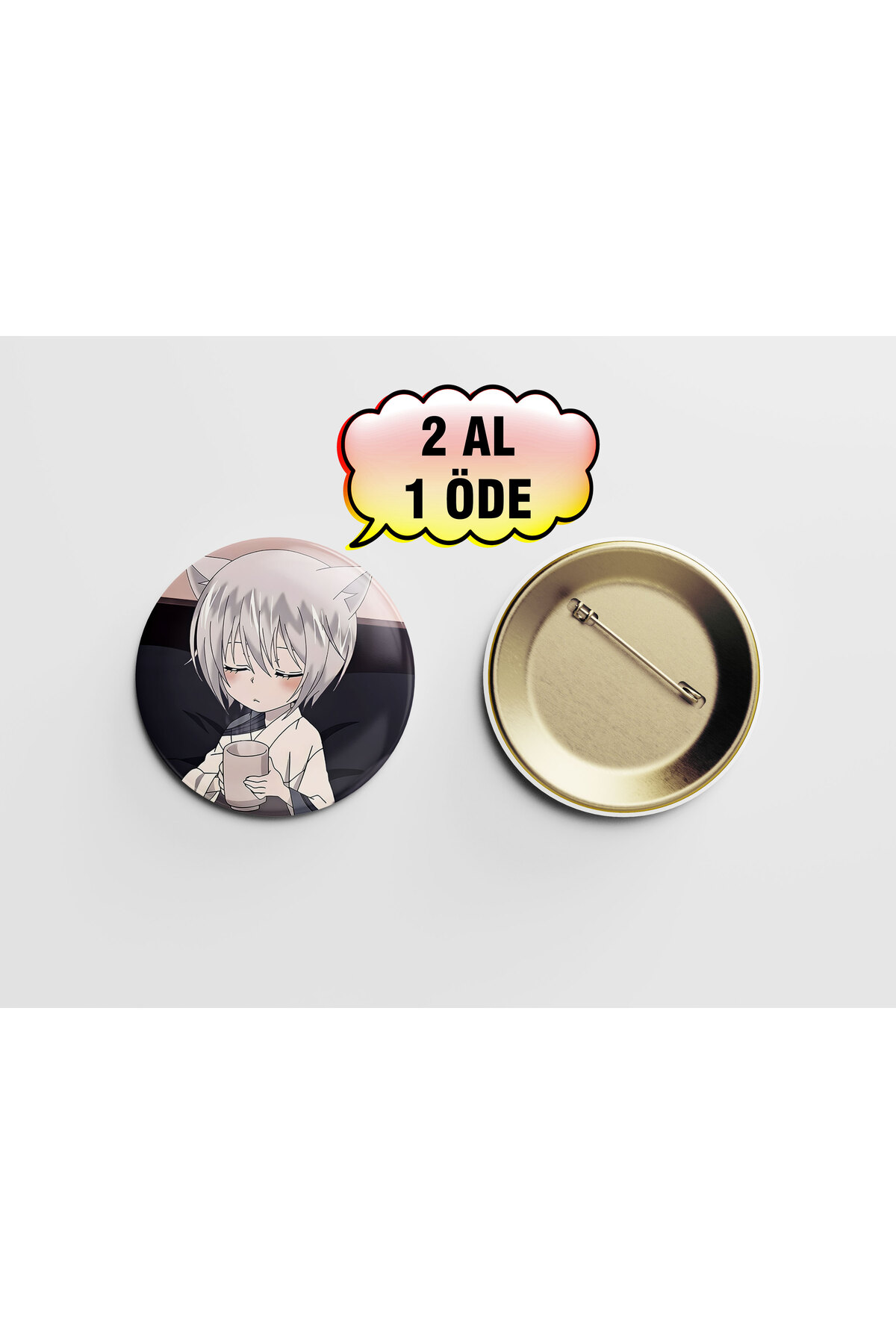 Kamisama Kiss Tomoe 1 adet 44mm Arkası İğneli Buton Rozet - Anime