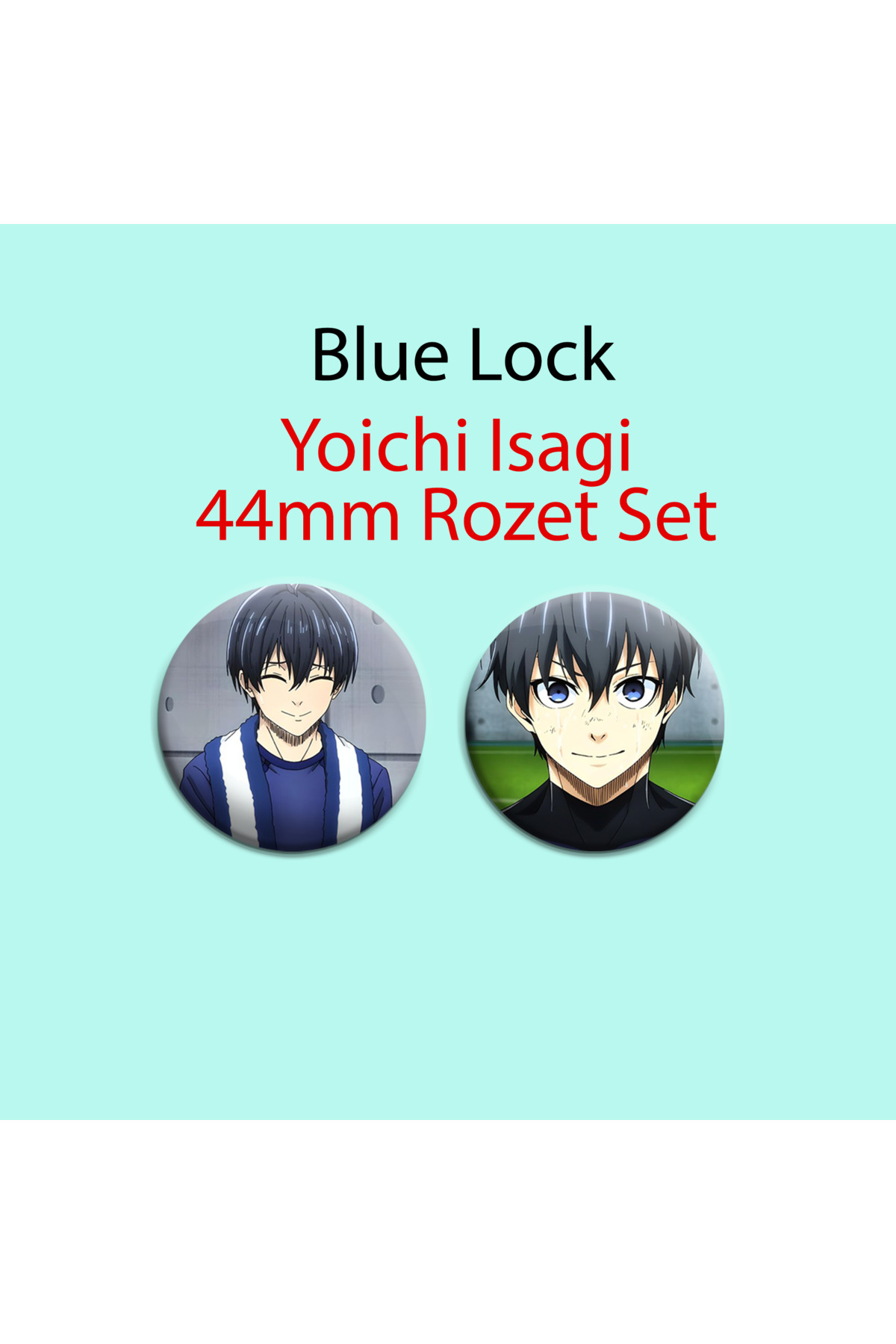 Blue Lock Yoichi Isagi 2 ADET 44MM Buton rozet- Anime Rozet
