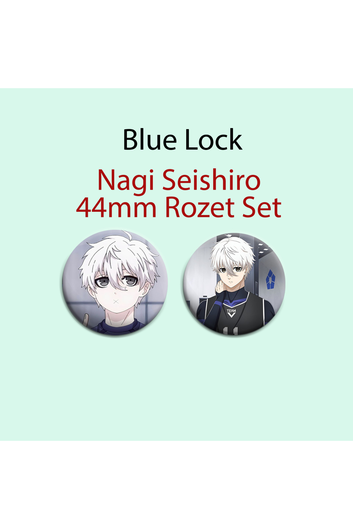 Blue Lock Seishiro Nagi 2 ADET 44MM Buton rozet- Anime Rozet