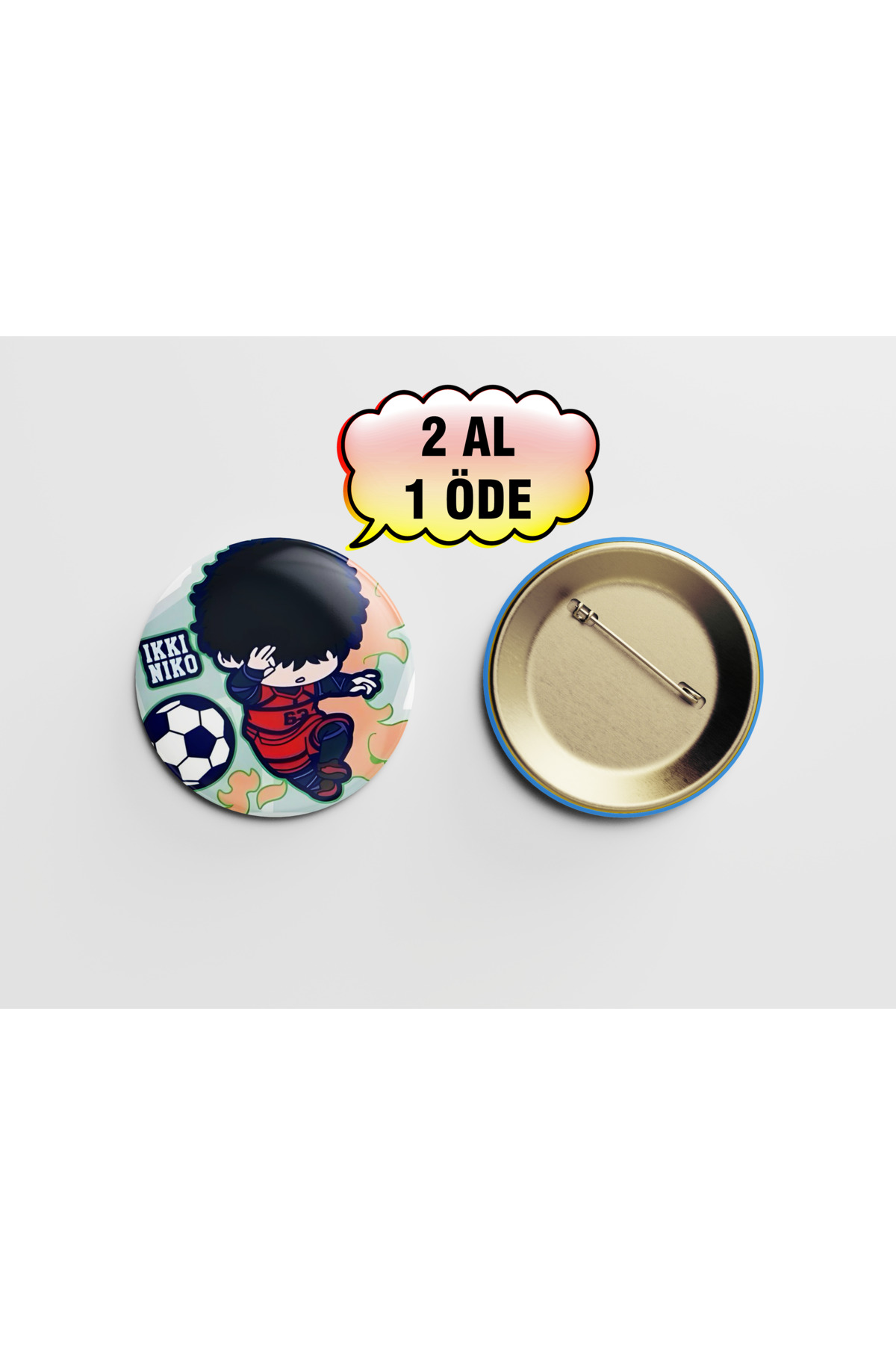 Blue Lock Ikki Niko 44mm İğneli Buton Rozet- Anime ROZET Çanta Aksesuarı