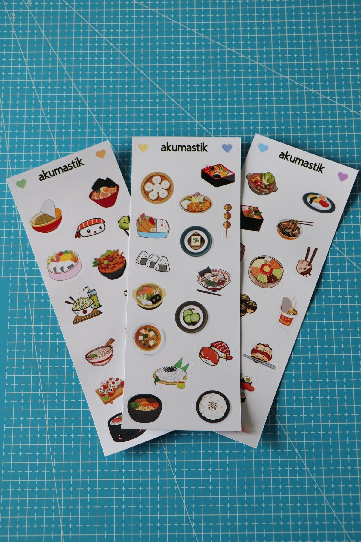Uzakdoğu Yemekleri Sticker Seti -45 adet - 2,5cm - Anime Sticker - Parlak Sticker