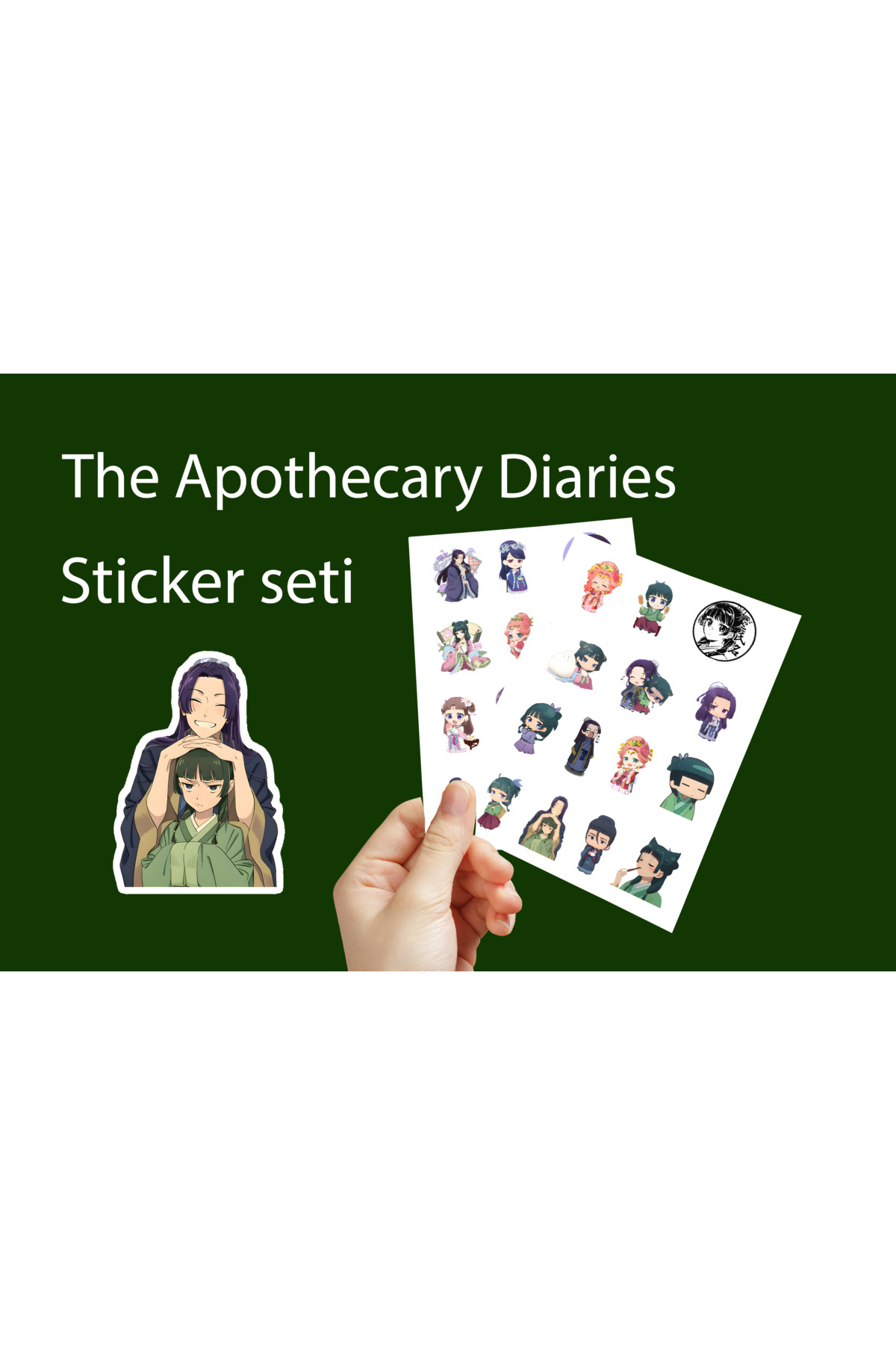 The Apothecary Diaries Mao Mao 3,5cm Sticker Seti - AnimeSticker