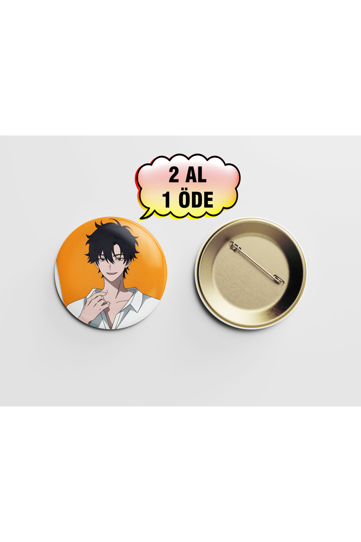 Link Click Cheng Xiaoshi 1 Adet 44mm Arkası Iğneli Buton Rozet - Anime