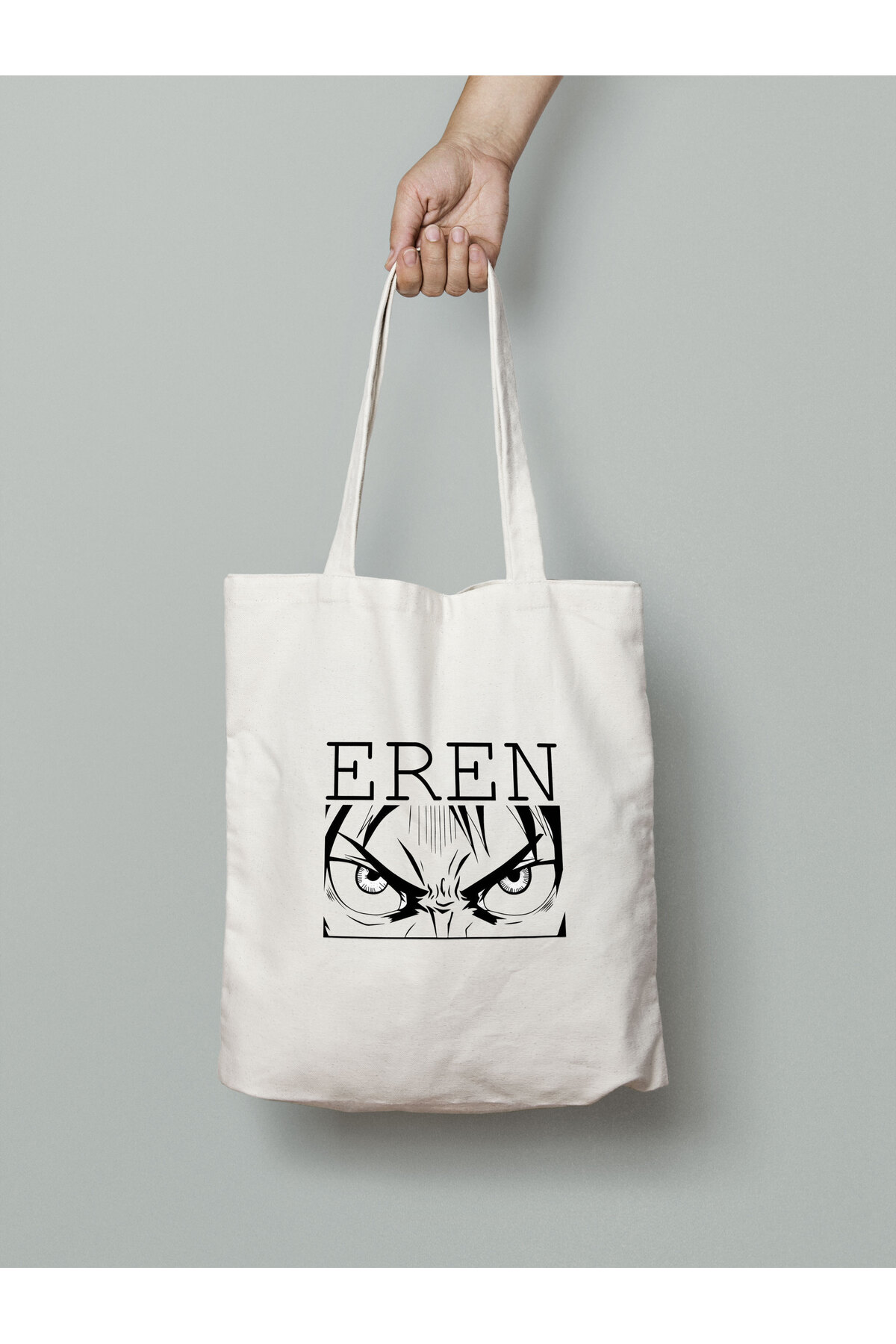 Attack On Titan Eren Mikasa Armin Bez Çanta 35x40cm - Anime Çanta - Tote Bag