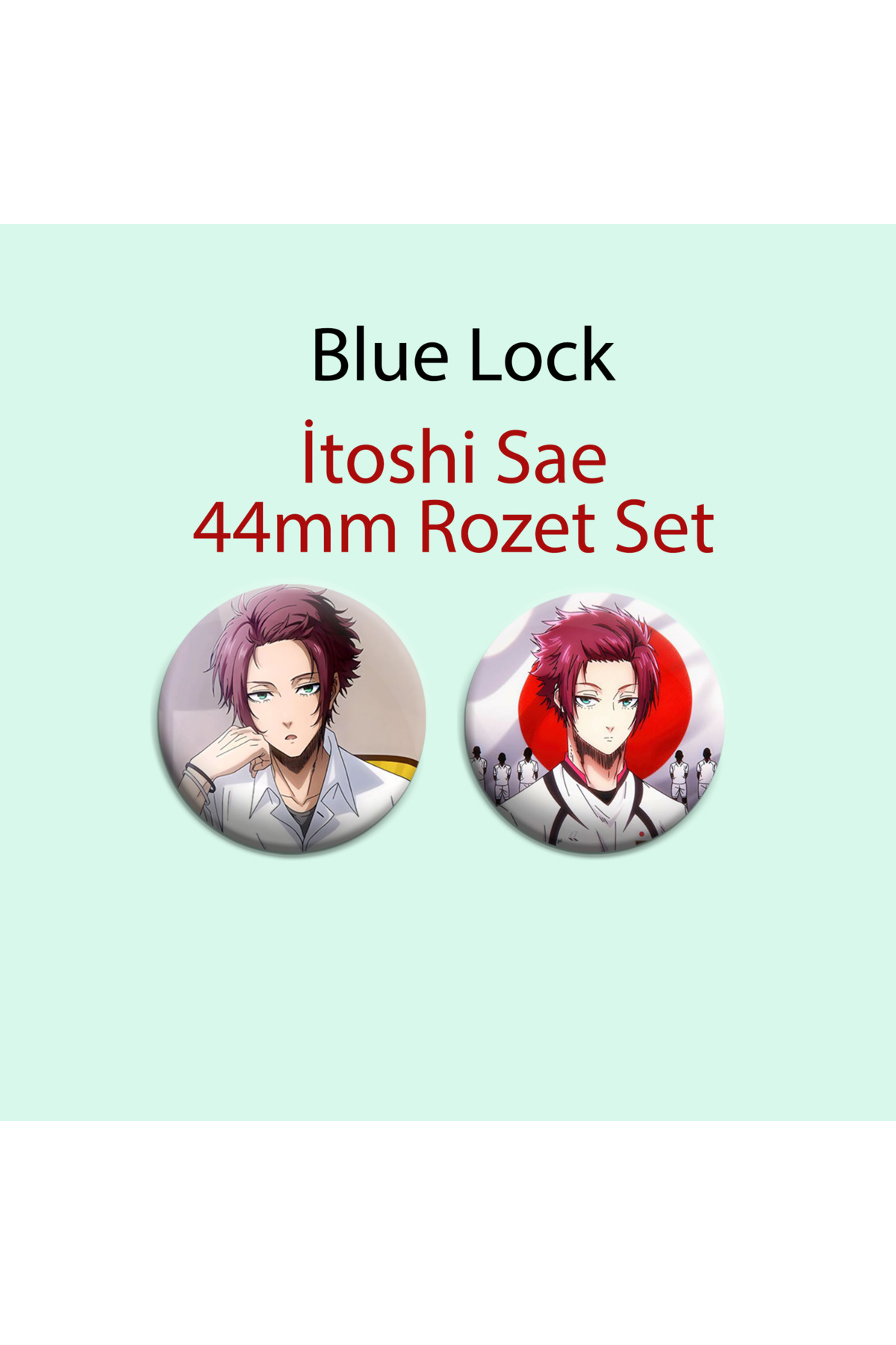 Blue Lock Sae Itoshi 2 ADET 44MM Buton rozet- Anime Rozet
