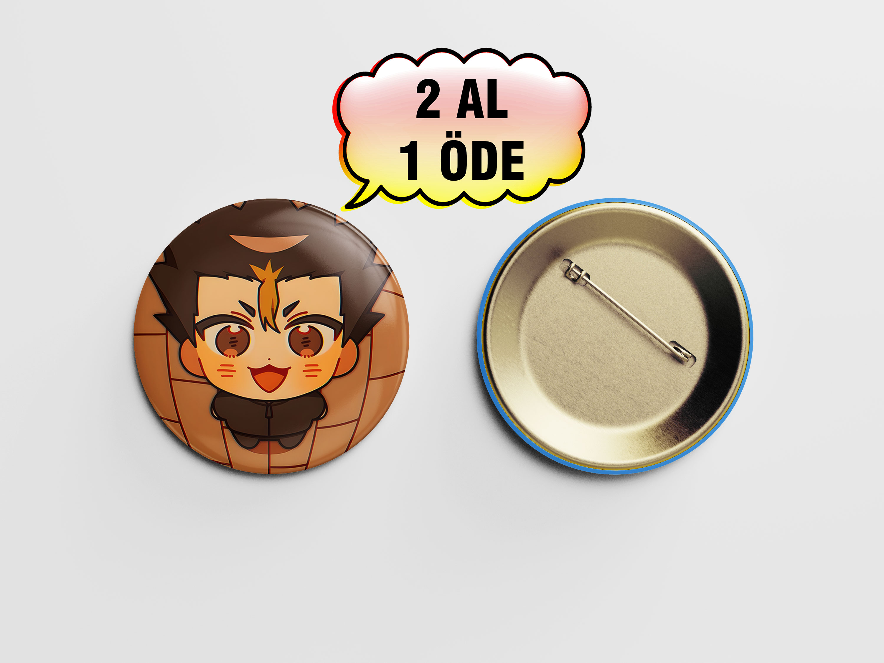 Haikyuu! Yu Nishinoya 44mm İğneli Rozet Çanta Süsü Aksesuar -anime