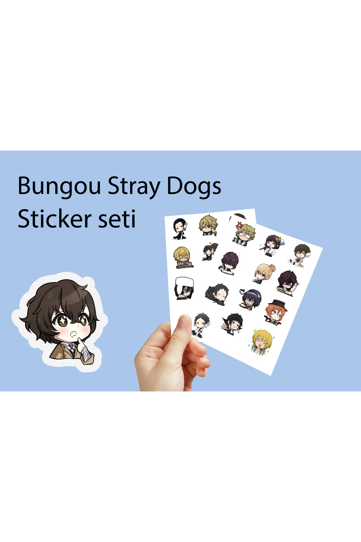 Bungou Stray Dogs 25 Adet 3,5cm Sticker Seti- Anime Sticker