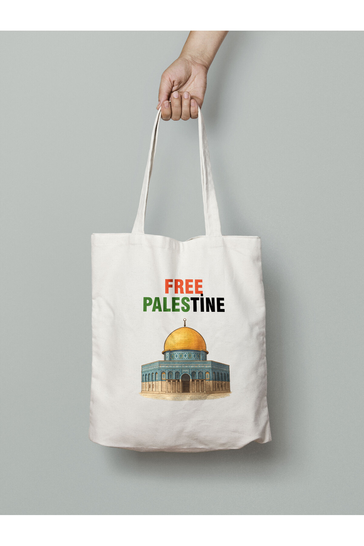 Kudüs Free Palestine Bez Çanta 35x40 cm - Tote Bag- Filistin