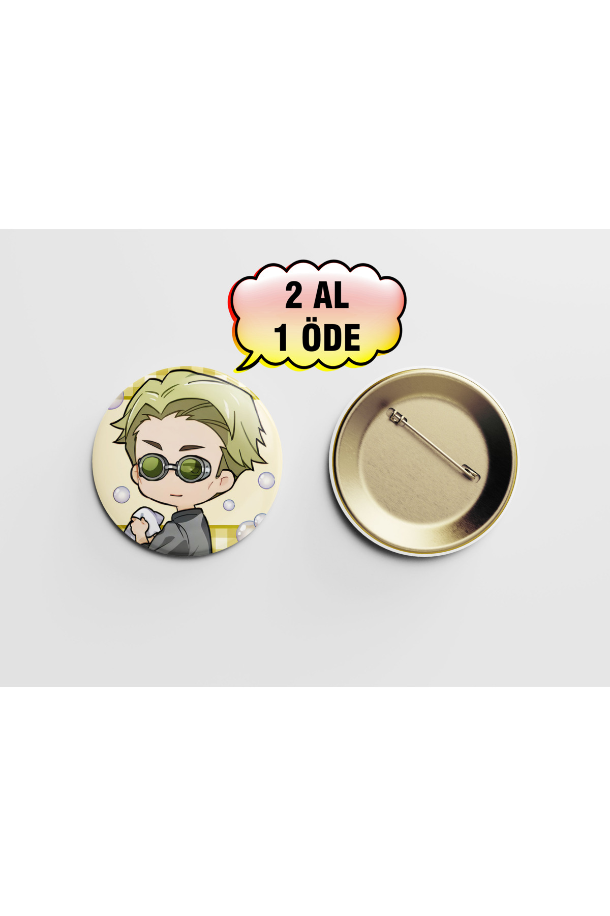 Jujutsu Kaisen Nanami Kento Sevimli 1 adet 44mm Arkası İğneli Buton Rozet