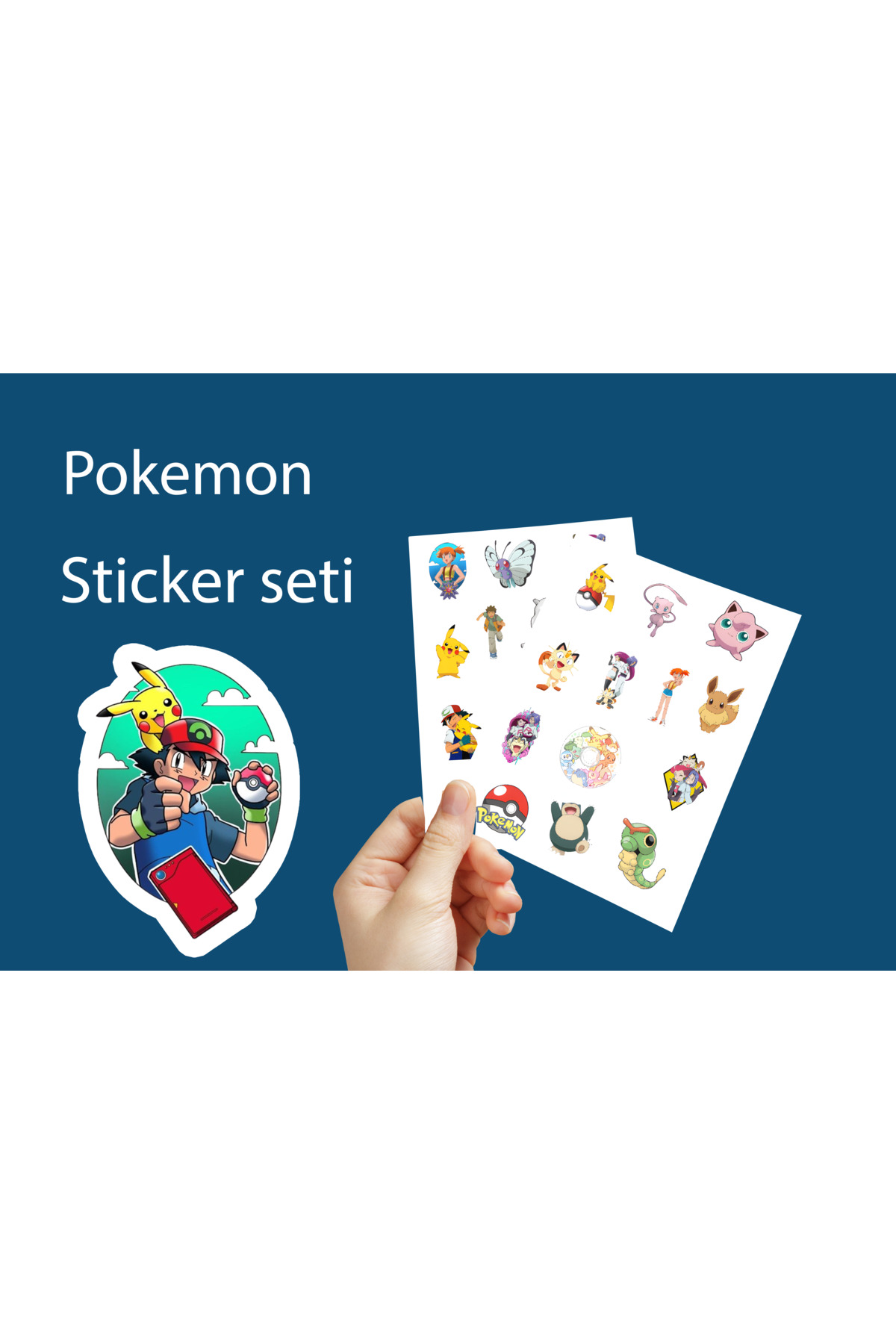Pokemon 3,5cm Sticker Etiket - Anime Sticker