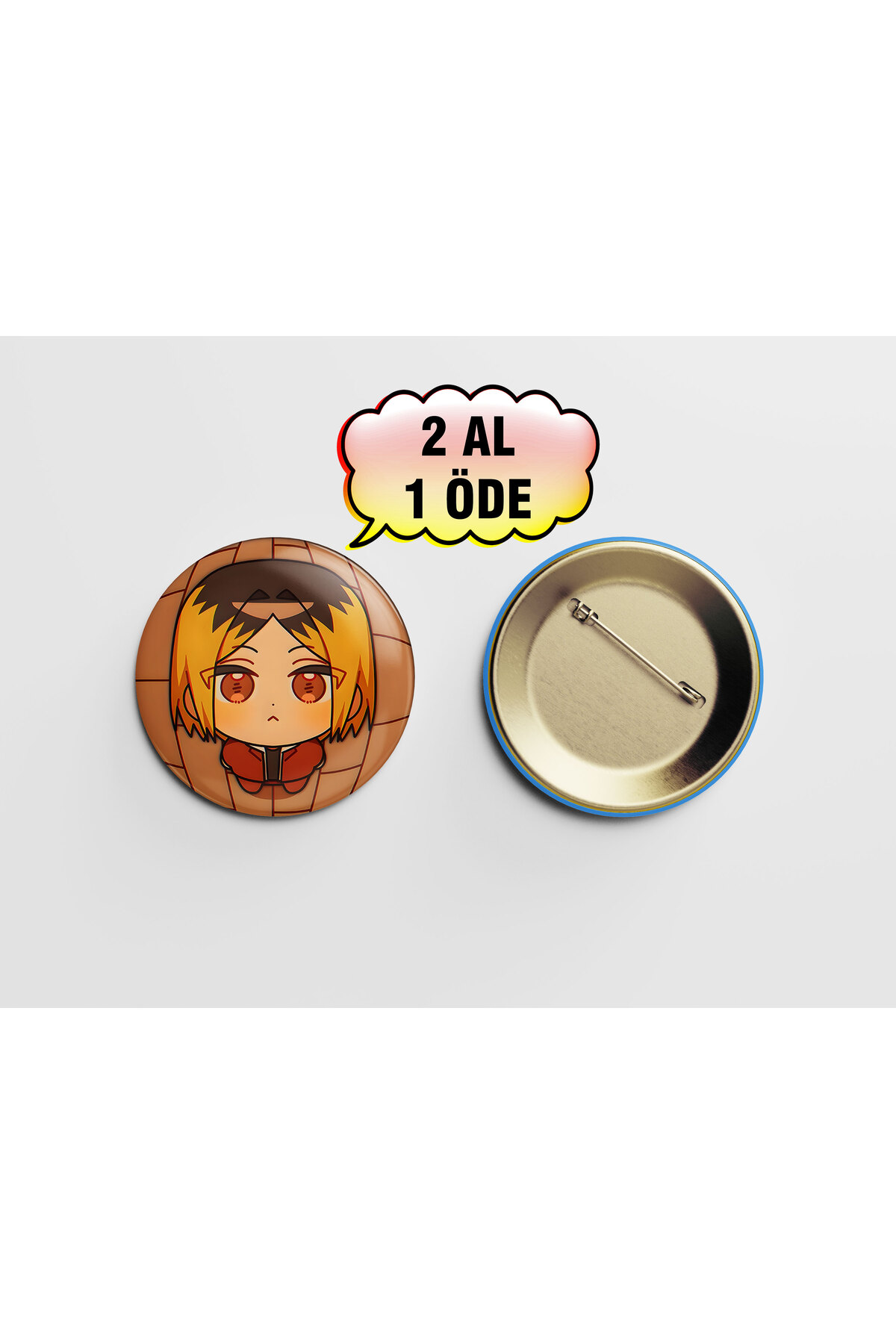 Haikyuu! Kenma Kozume 44mm İğneli Rozet Çanta Süsü Aksesuar -anime